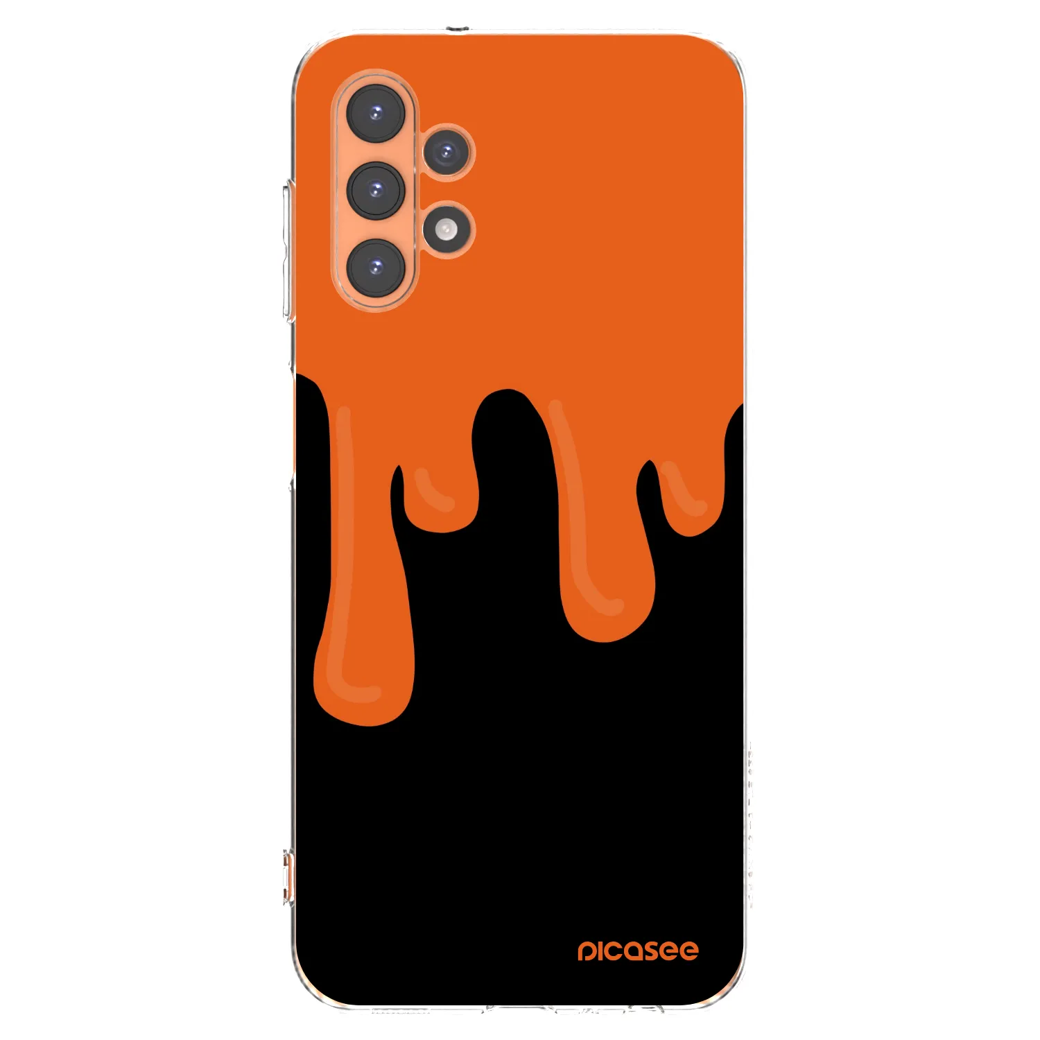 Picasee Samsung Galaxy A13 4G A135 Hülle - Transparentes Silikon - Orange spooky