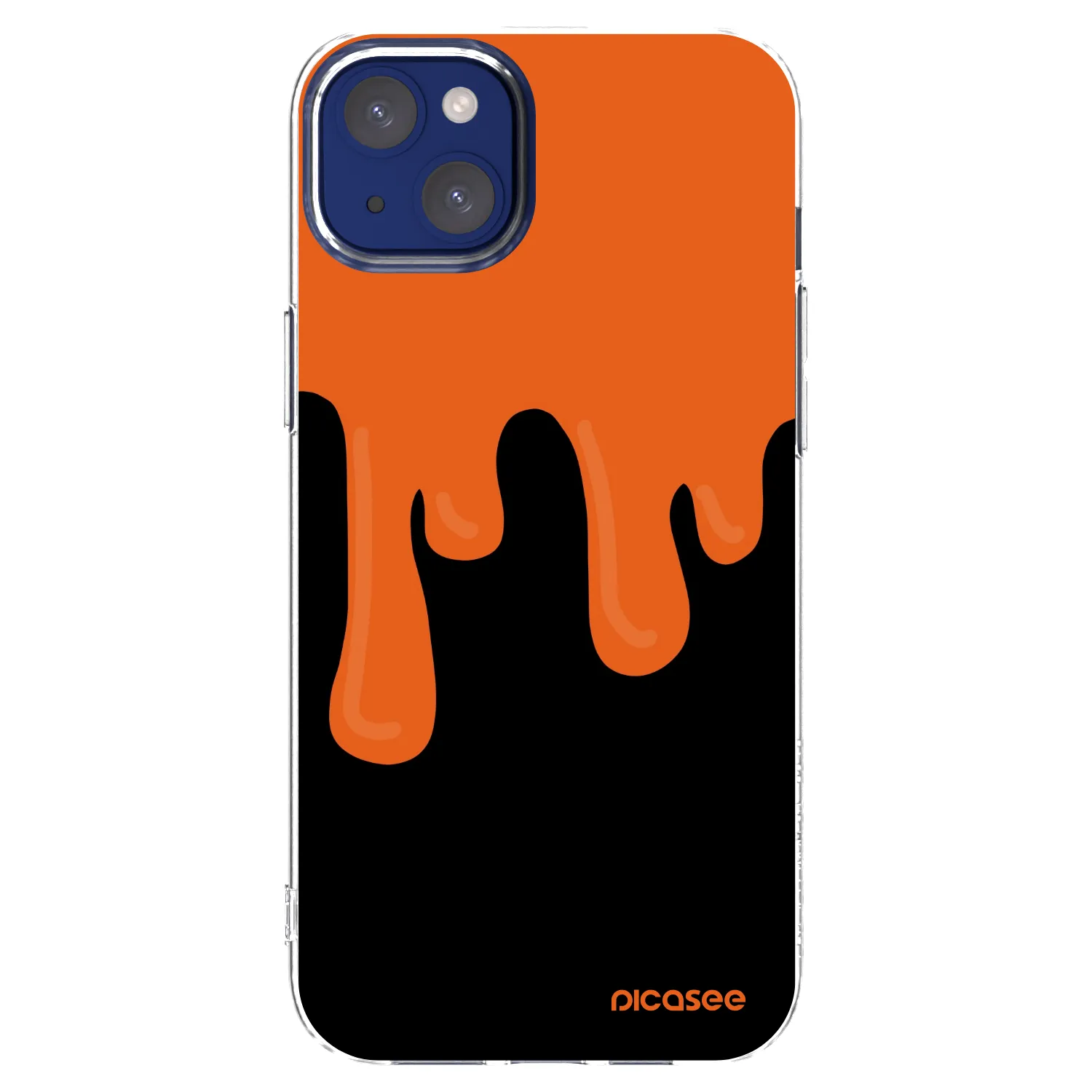 Picasee Apple iPhone 14 Plus Hülle - Transparentes Silikon - Orange spooky