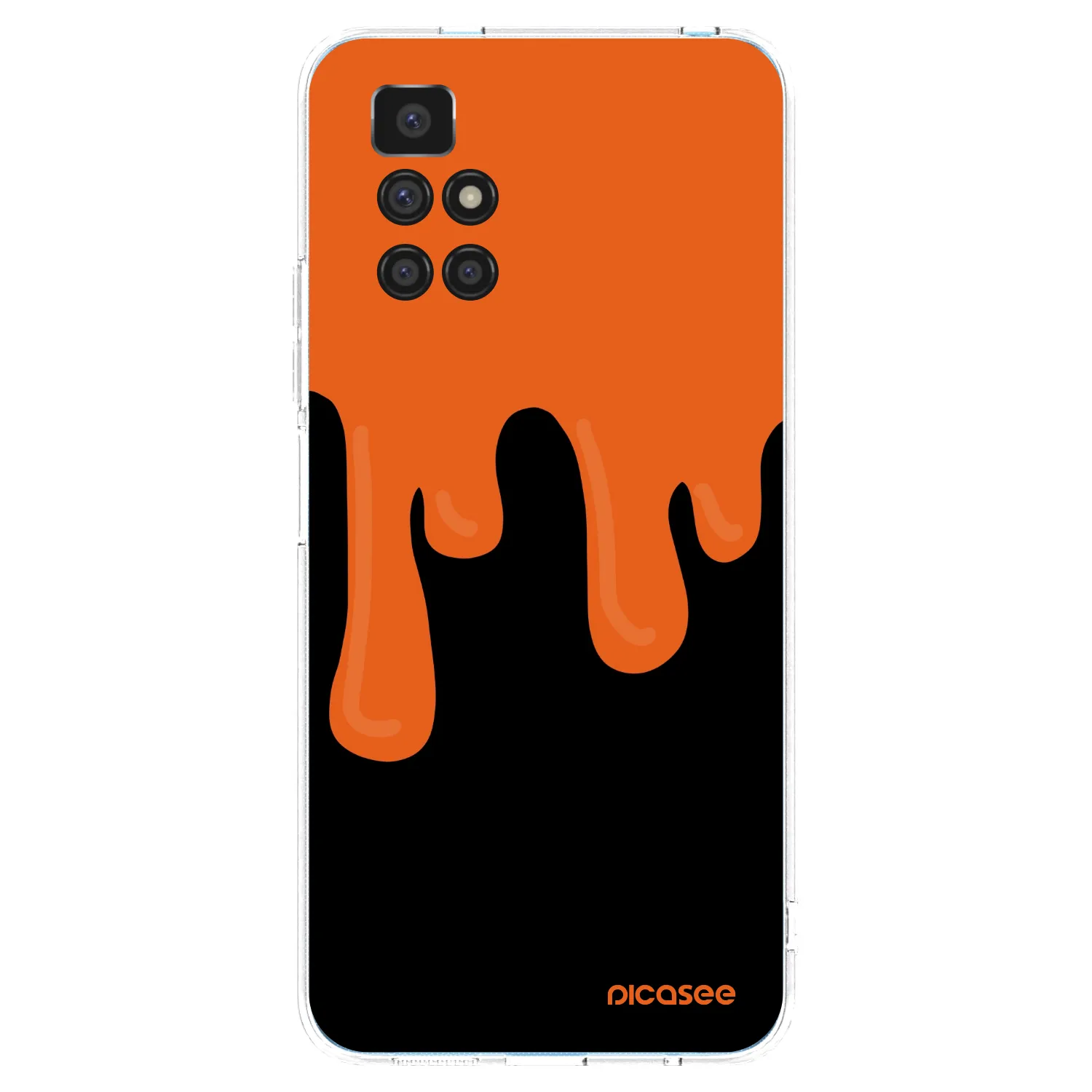 Picasee Xiaomi Redmi 10 (2022) Hülle - Transparentes Silikon - Orange spooky