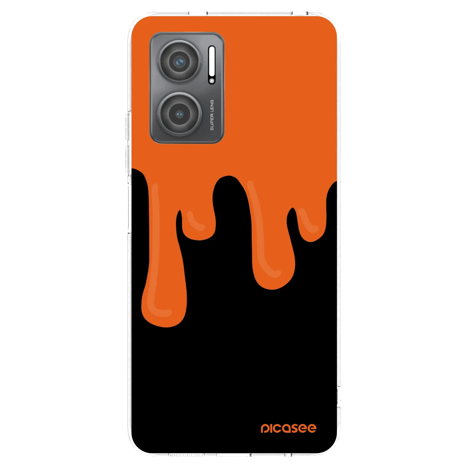 Picasee Xiaomi Redmi 10 5G Hülle - Transparentes Silikon - Orange spooky
