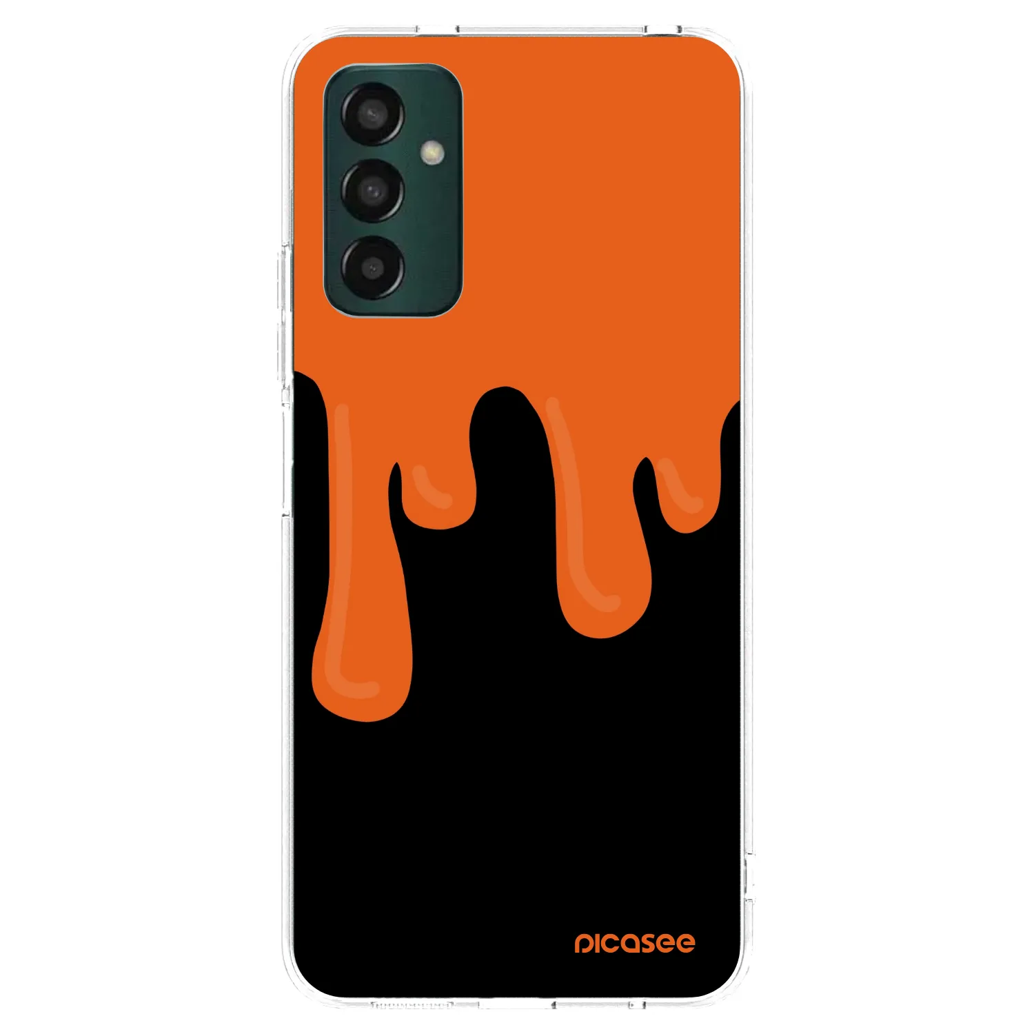 Picasee Samsung Galaxy M23 5G Hülle - Transparentes Silikon - Orange spooky