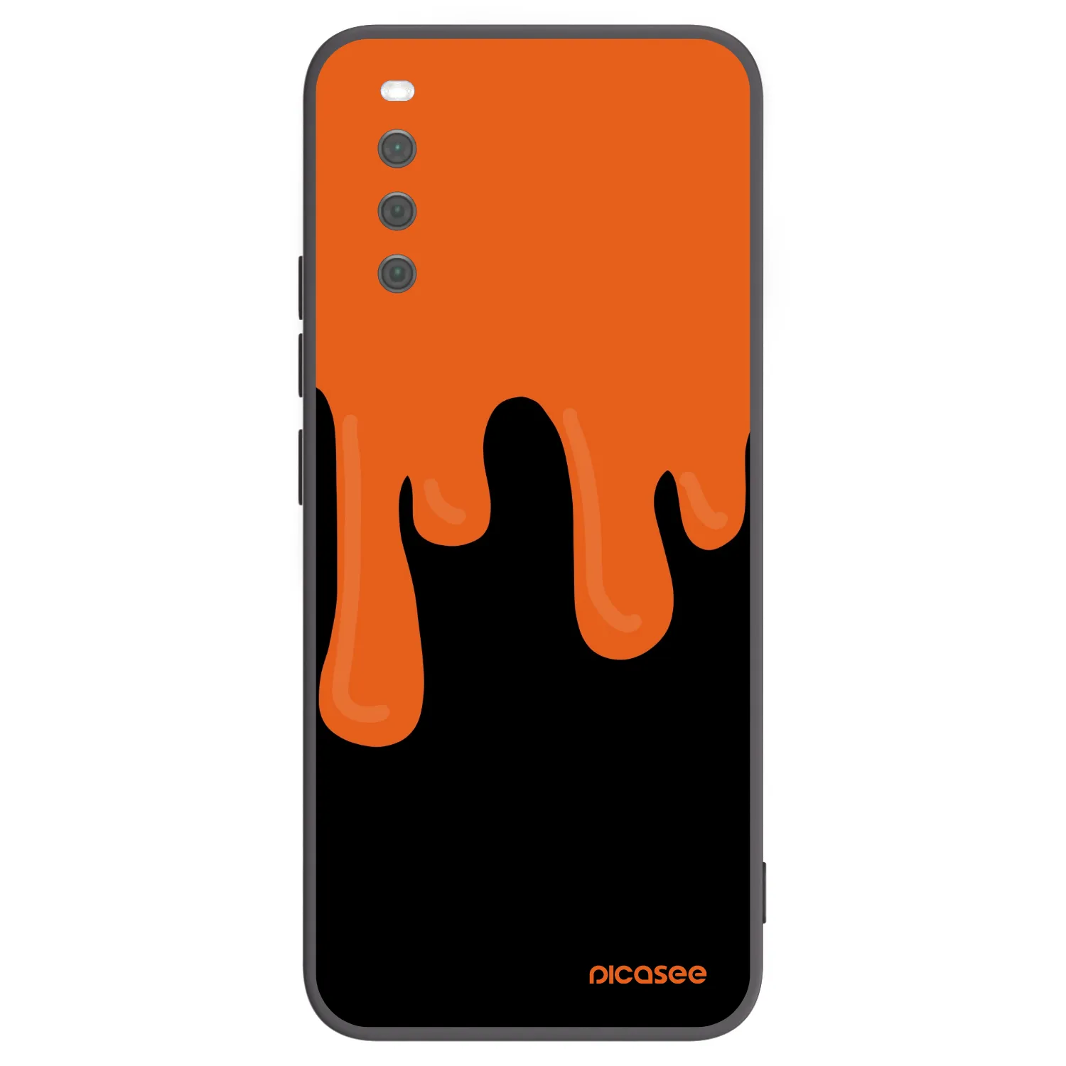 Picasee Sony Xperia 10 III Hülle - Schwarzes Silikon - Orange spooky