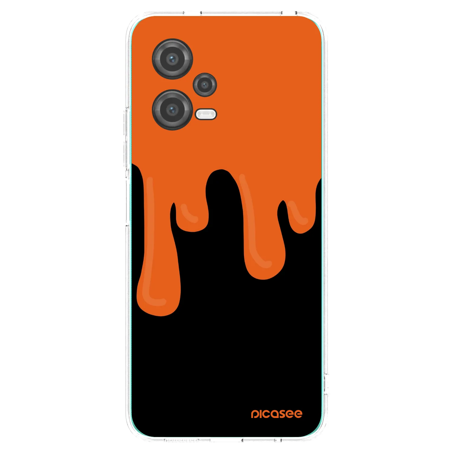 Picasee Xiaomi Poco X5 Hülle - Transparentes Silikon - Orange spooky