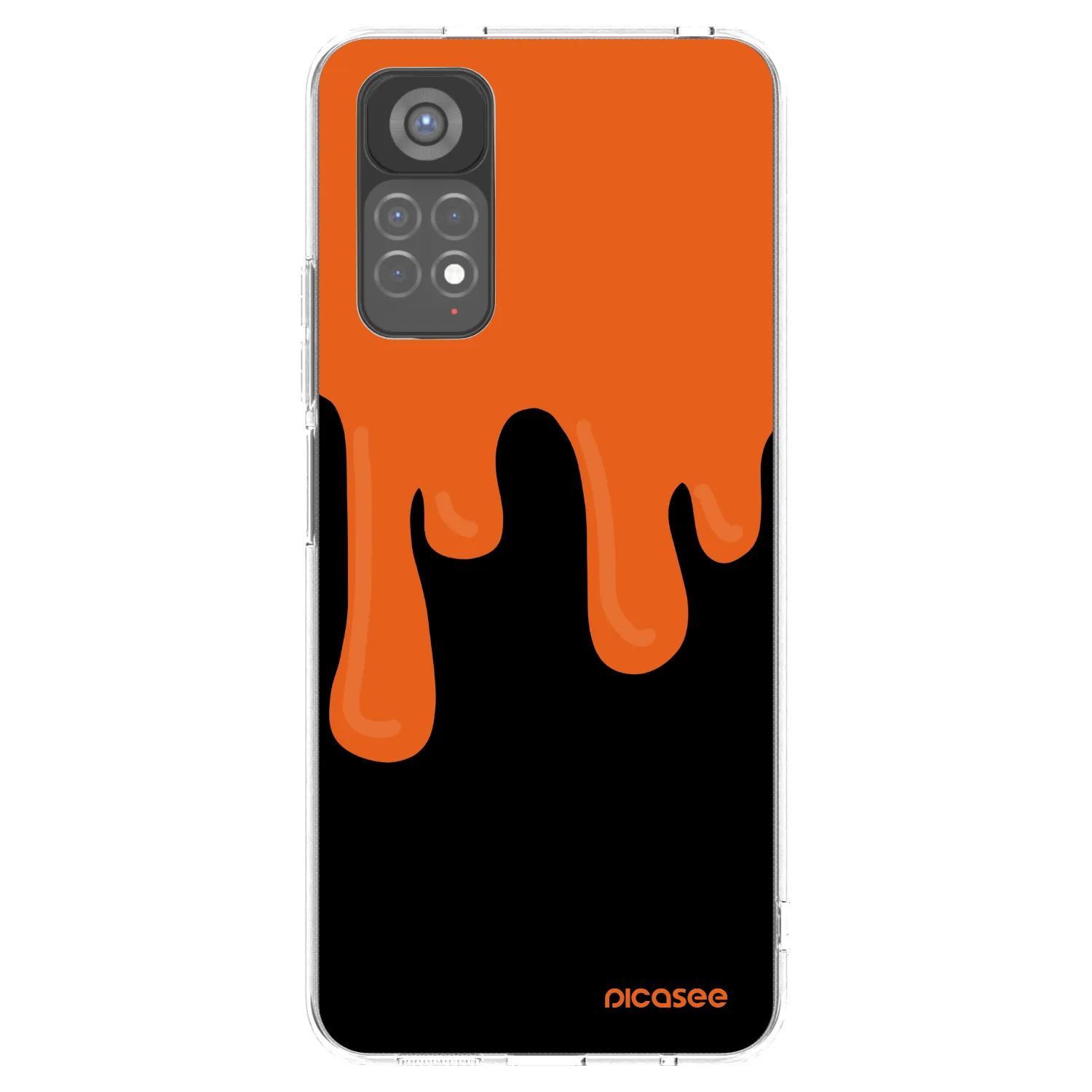 Picasee Xiaomi Redmi Note 11S 5G Hülle - Transparentes Silikon - Orange spooky