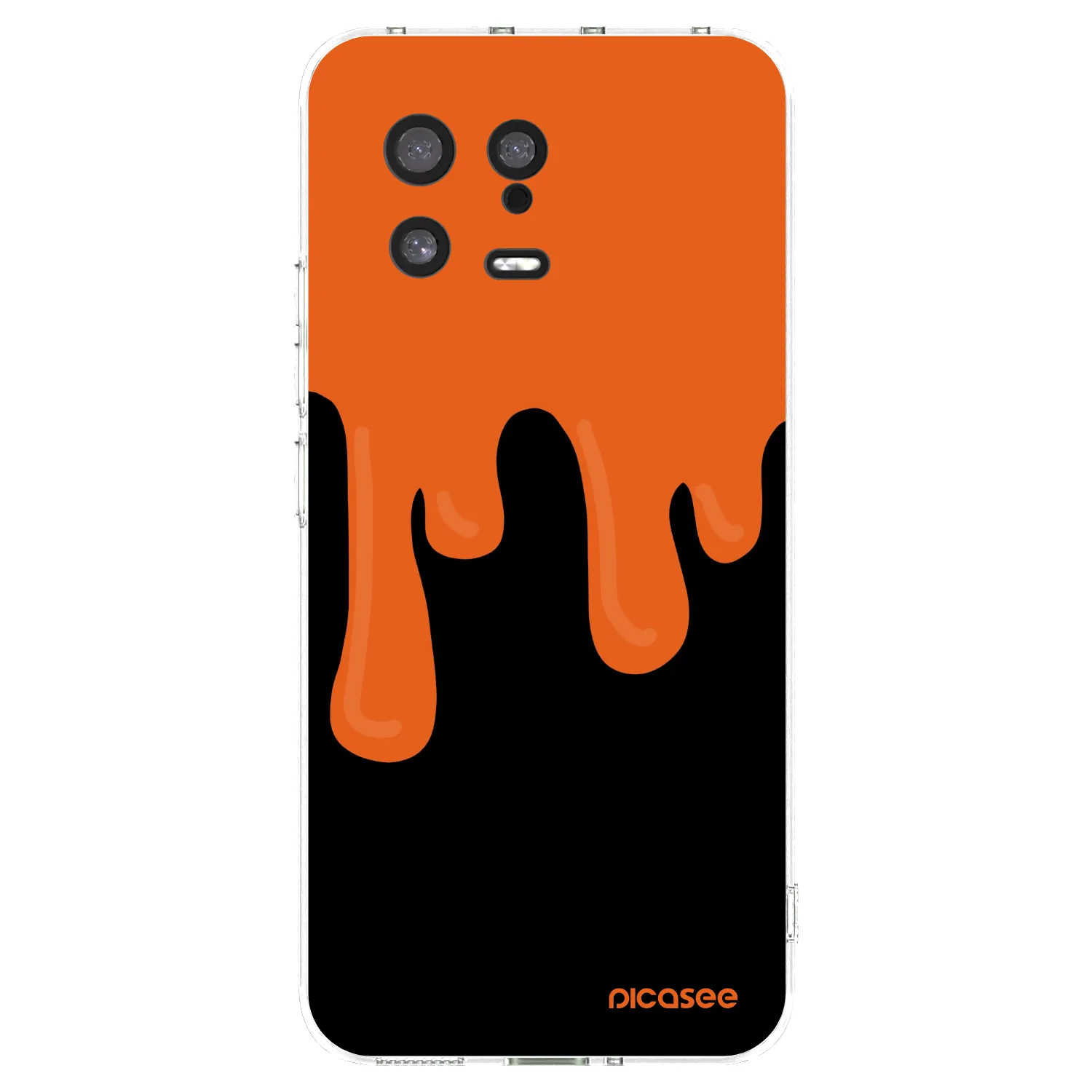 Picasee Xiaomi 13 Hülle - Transparentes Silikon - Orange spooky