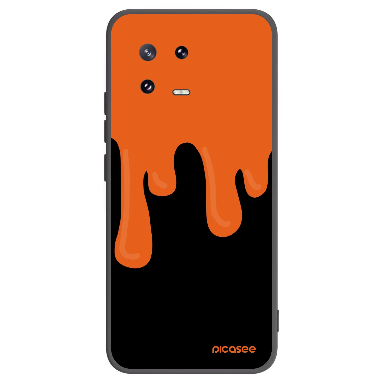 Picasee Xiaomi 13 Pro Hülle - Schwarzes Silikon - Orange spooky