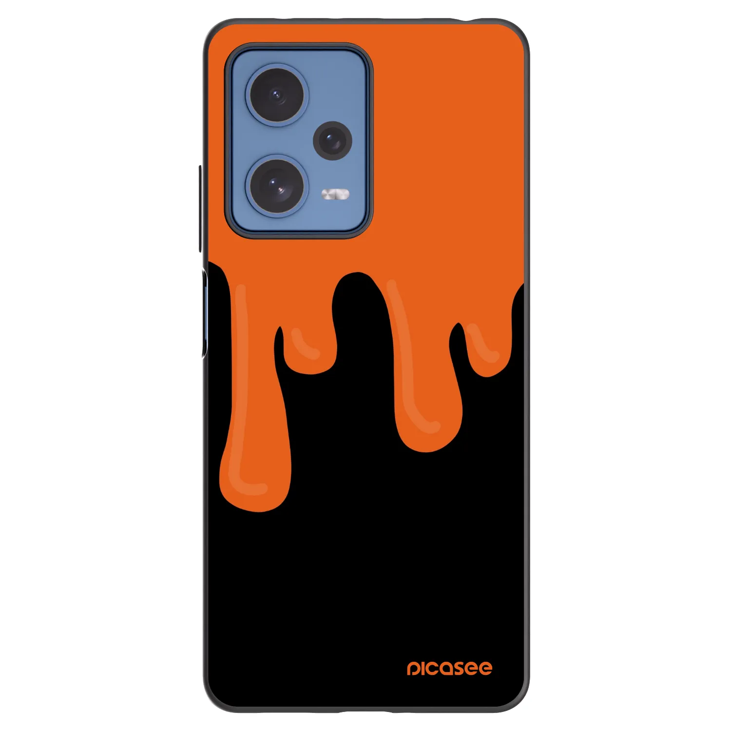 Picasee Xiaomi Redmi Note 12 Pro 5G Hülle - Schwarzes Silikon - Orange spooky