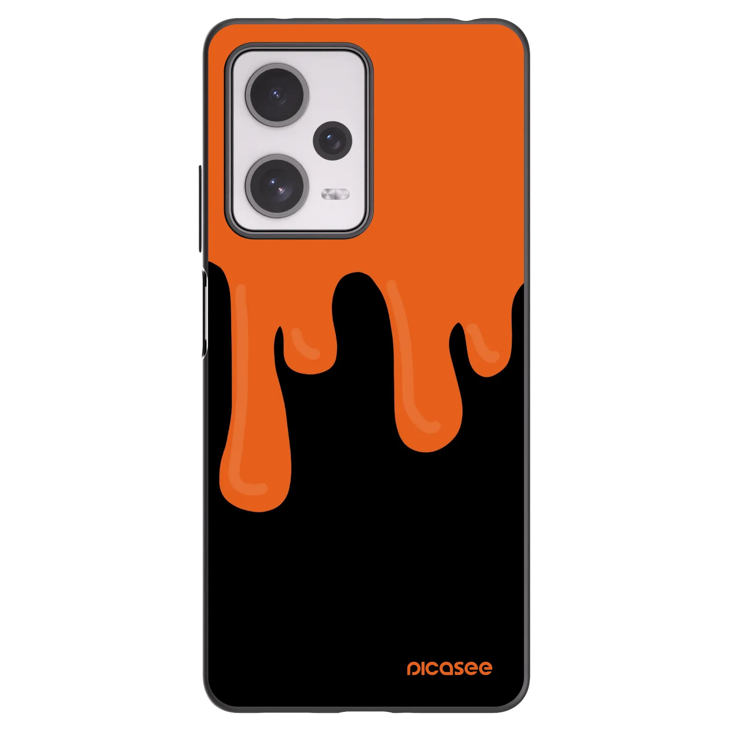 Picasee Xiaomi Redmi Note 12 Pro+ 5G Hülle - Schwarzes Silikon - Orange spooky