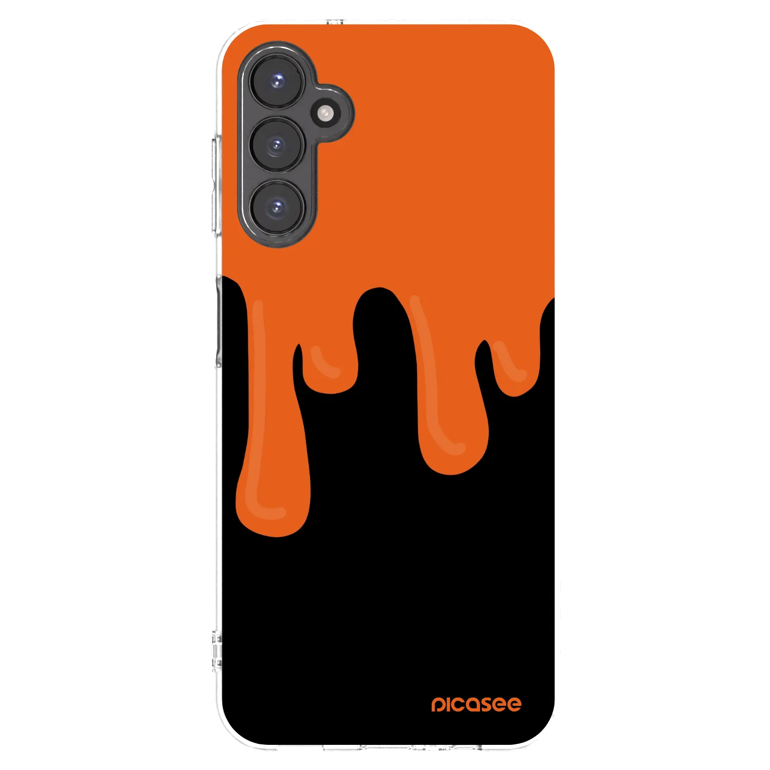 Picasee Samsung Galaxy A14 5G A146P Hülle - Transparentes Silikon - Orange spooky