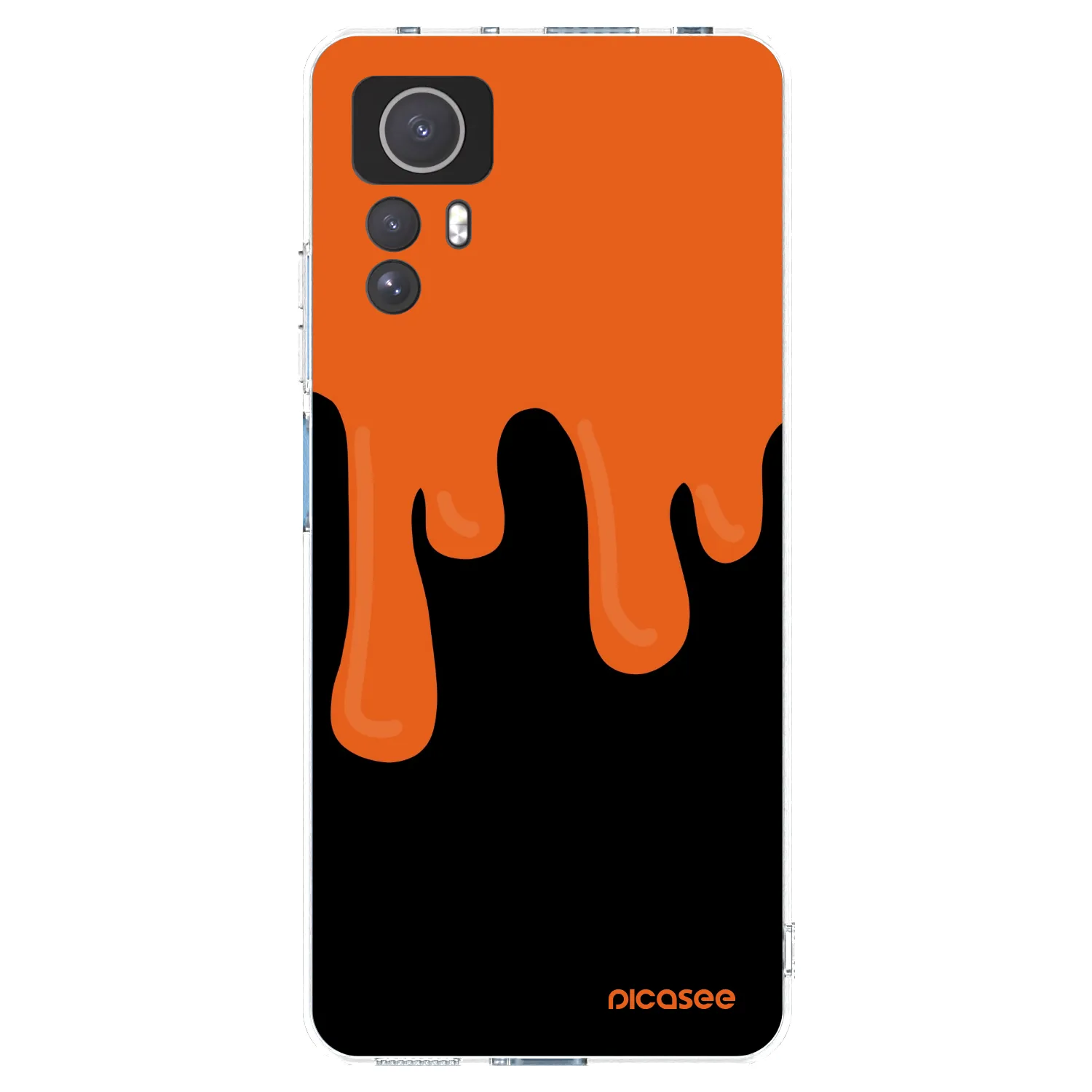 Picasee Xiaomi Redmi Note 12S Hülle - Transparentes Silikon - Orange spooky