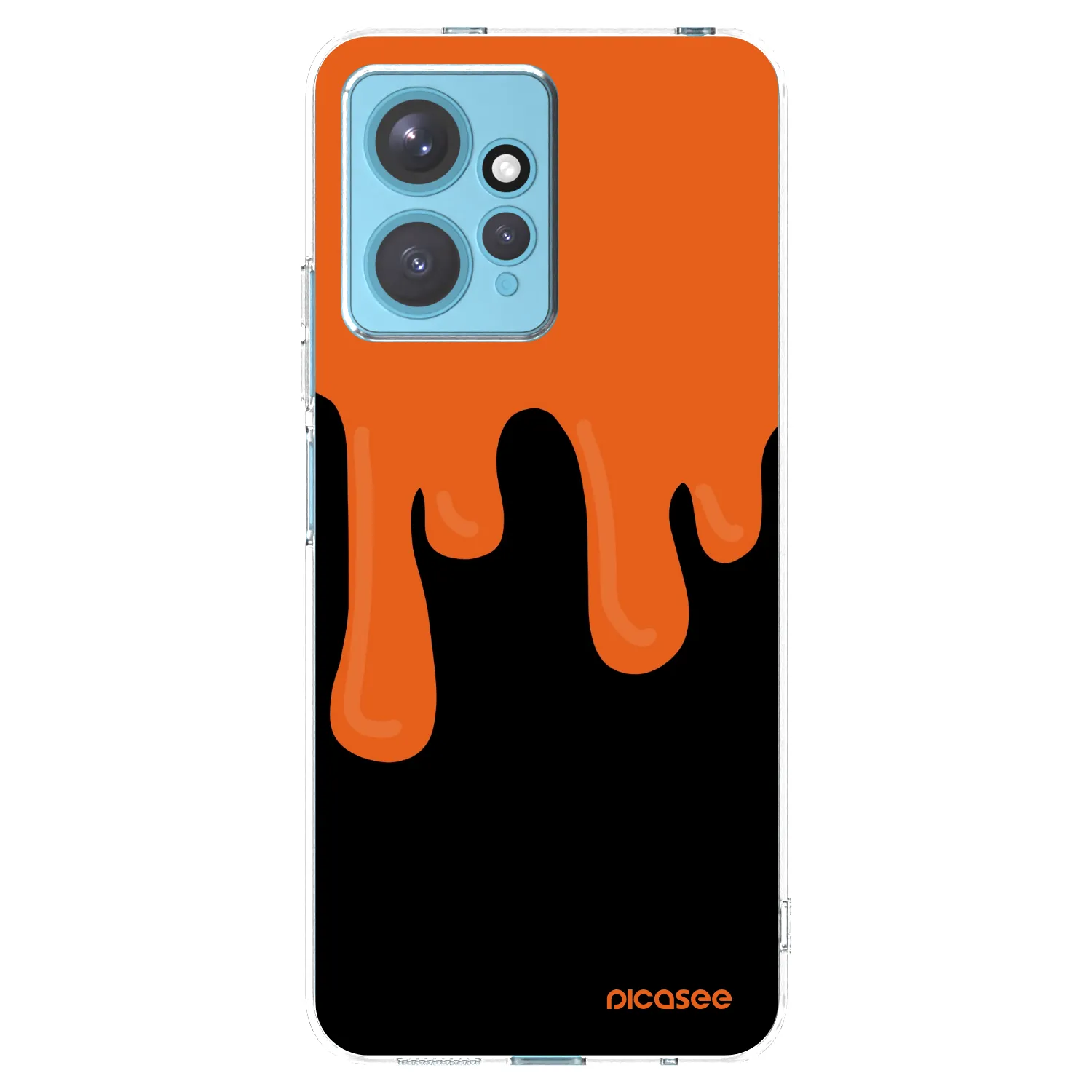 Picasee Xiaomi Redmi Note 12 4G Hülle - Transparentes Silikon - Orange spooky