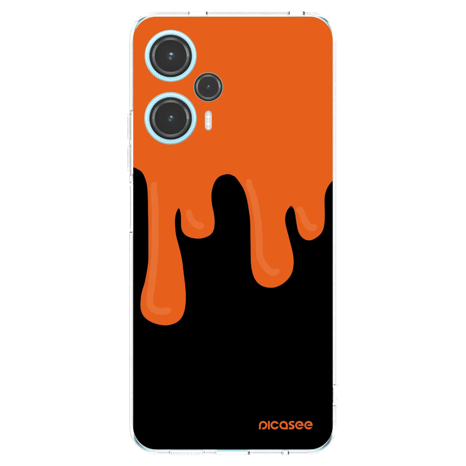 Picasee Xiaomi Poco F5 Hülle - Transparentes Silikon - Orange spooky