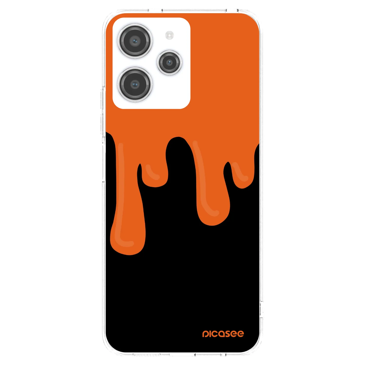 Picasee Xiaomi Redmi 12 4G Hülle - Transparentes Silikon - Orange spooky