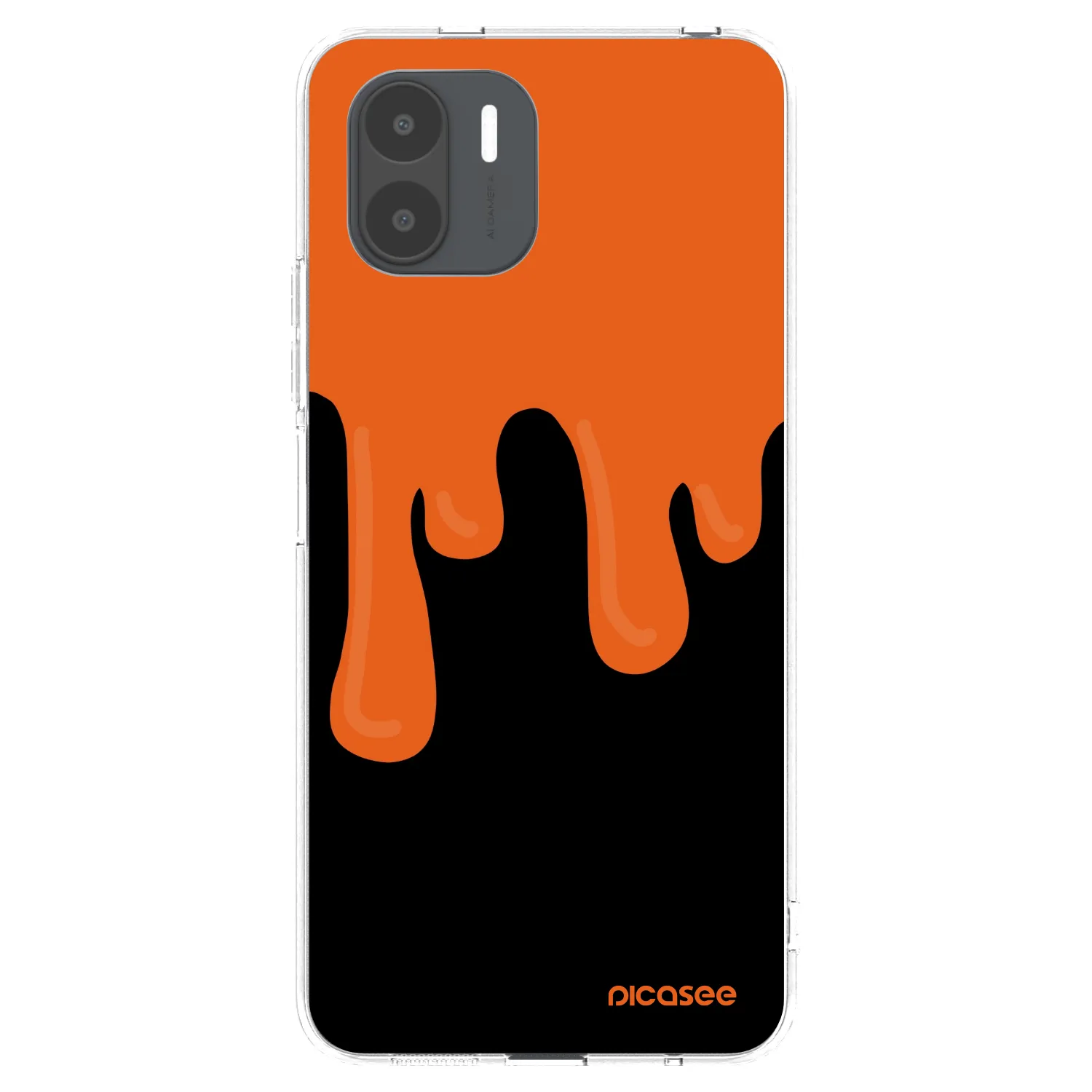 Picasee Xiaomi Redmi A2 Hülle - Transparentes Silikon - Orange spooky