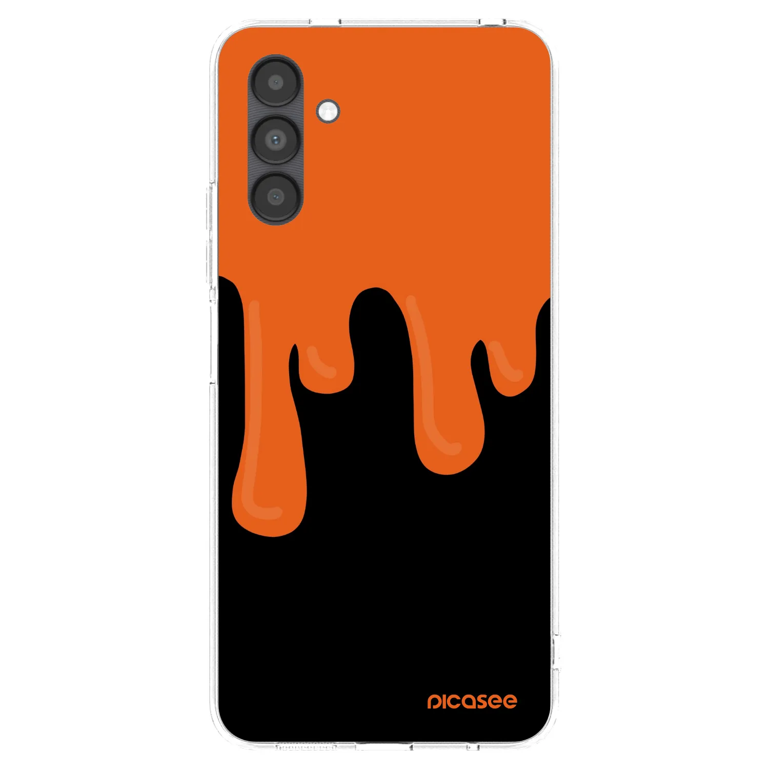 Picasee Samsung Galaxy A04s A047F Hülle - Transparentes Silikon - Orange spooky