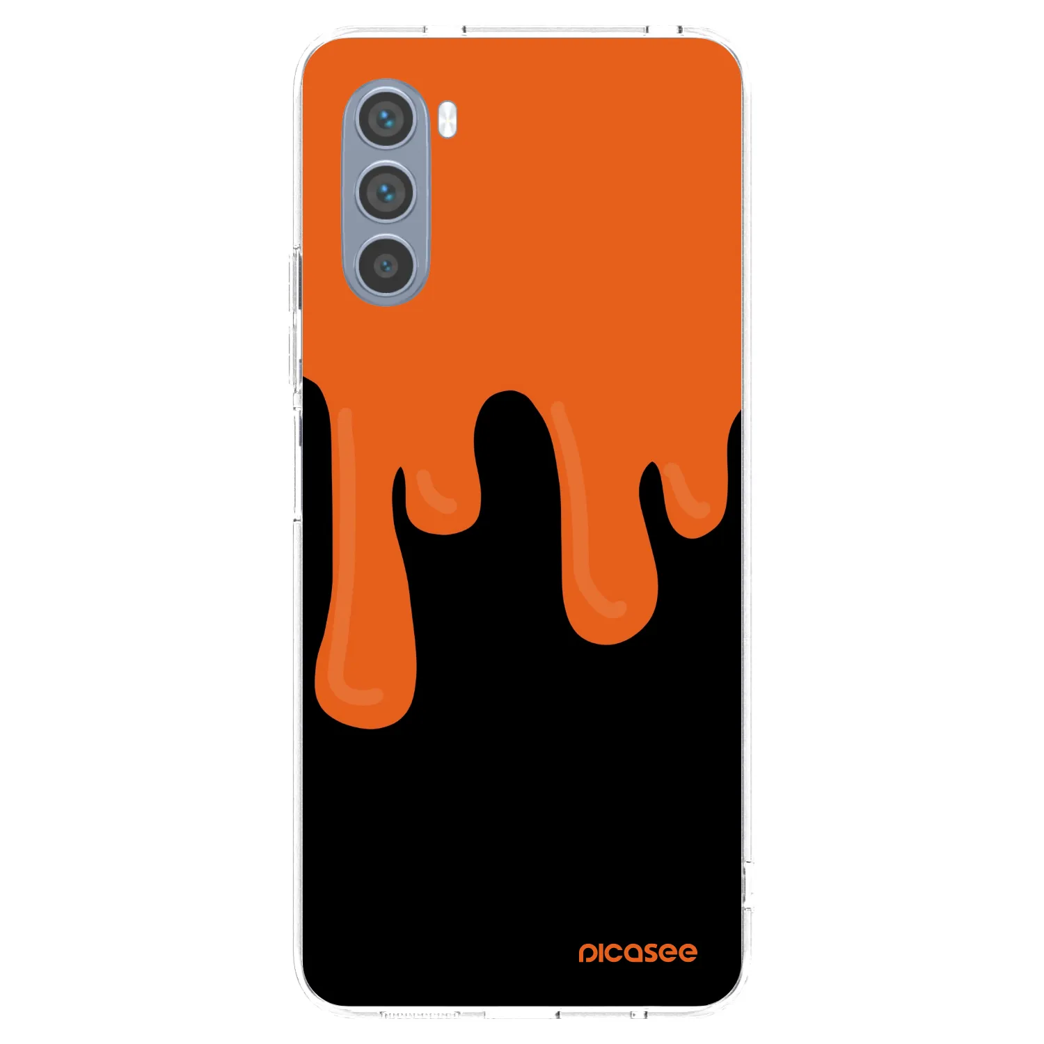 Picasee Motorola Moto G62 Hülle - Transparentes Silikon - Orange spooky