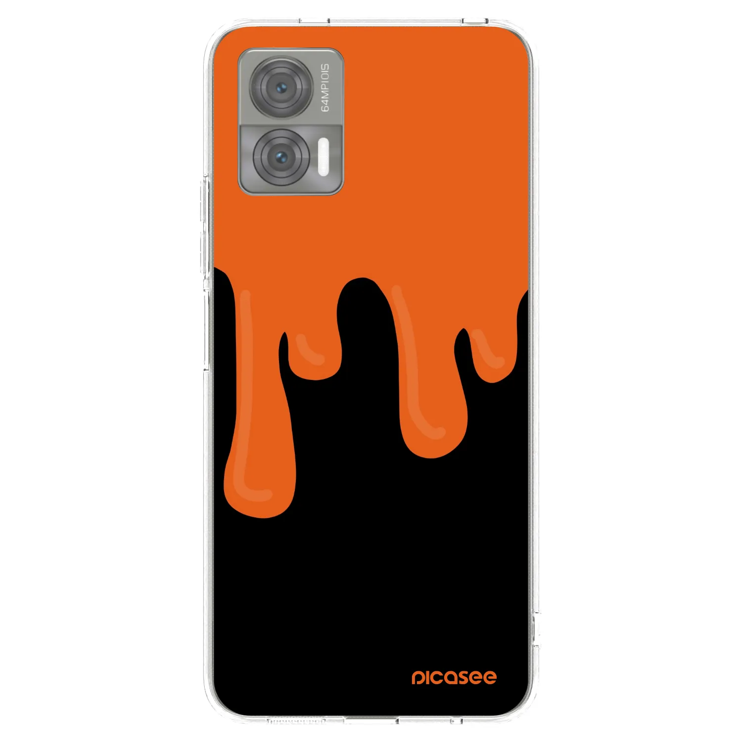 Picasee Motorola Edge 30 Neo Hülle - Transparentes Silikon - Orange spooky