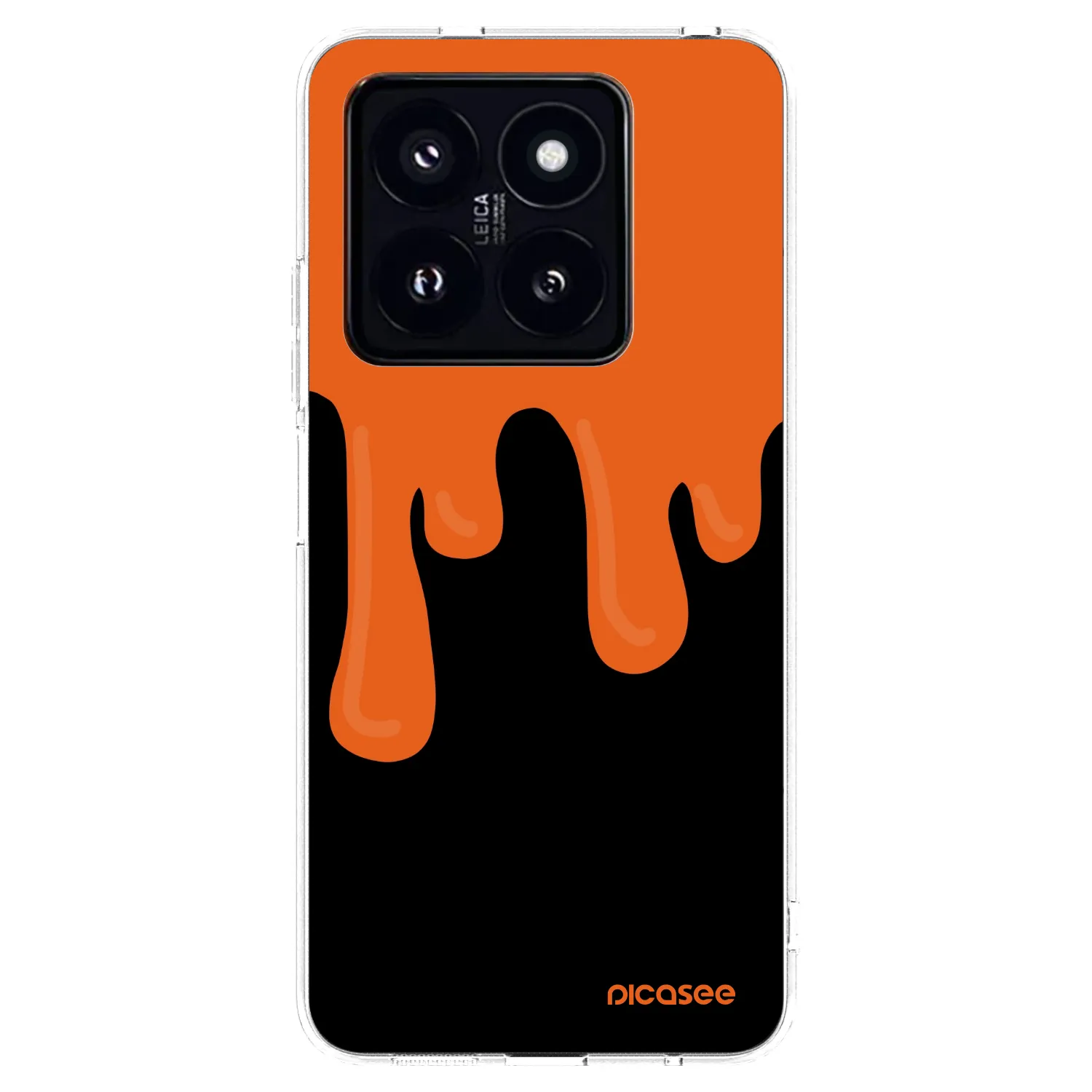 Picasee Xiaomi 14 Pro Hülle - Transparentes Silikon - Orange spooky