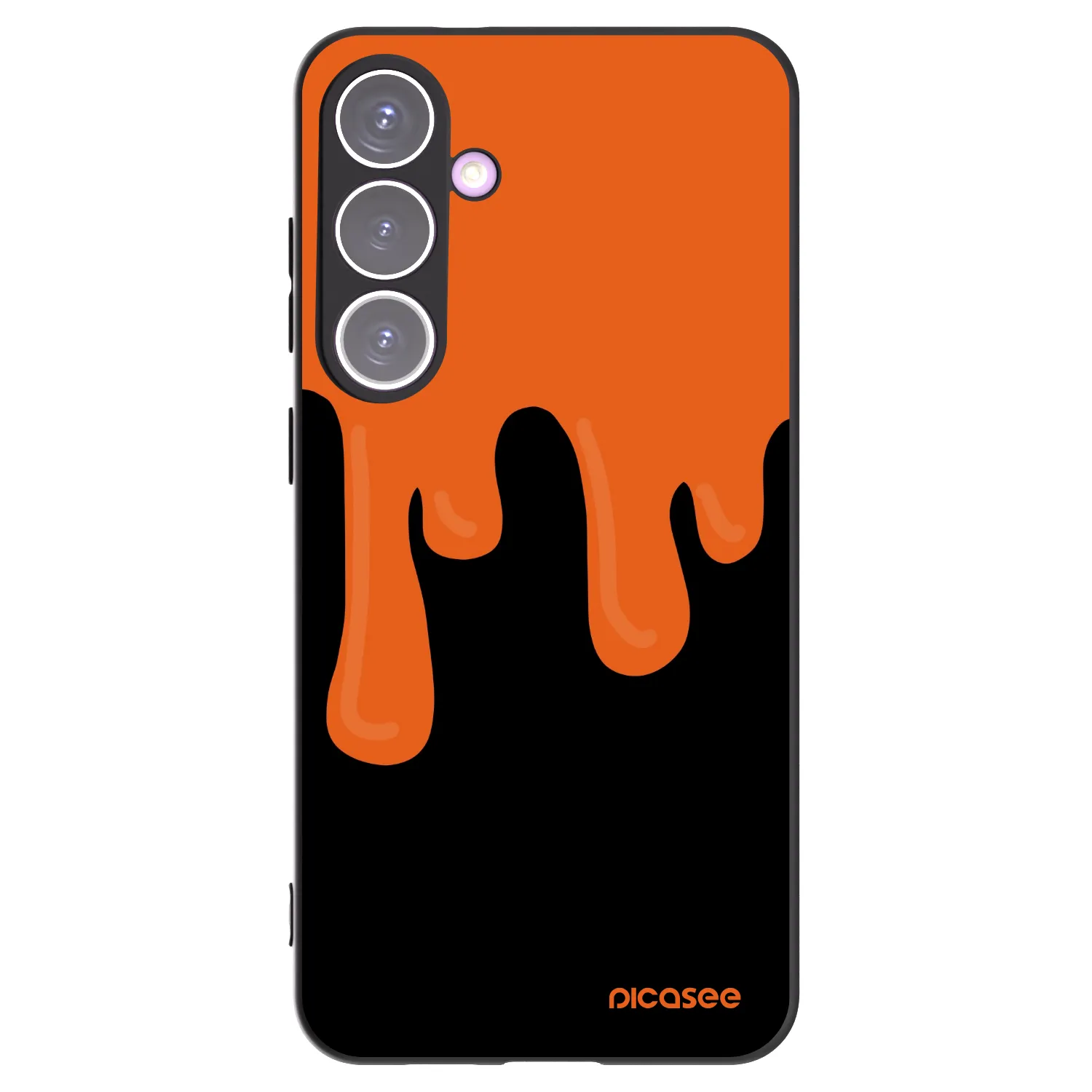 Picasee Samsung Galaxy S24+ S926B 5G Hülle - Schwarzes Silikon - Orange spooky
