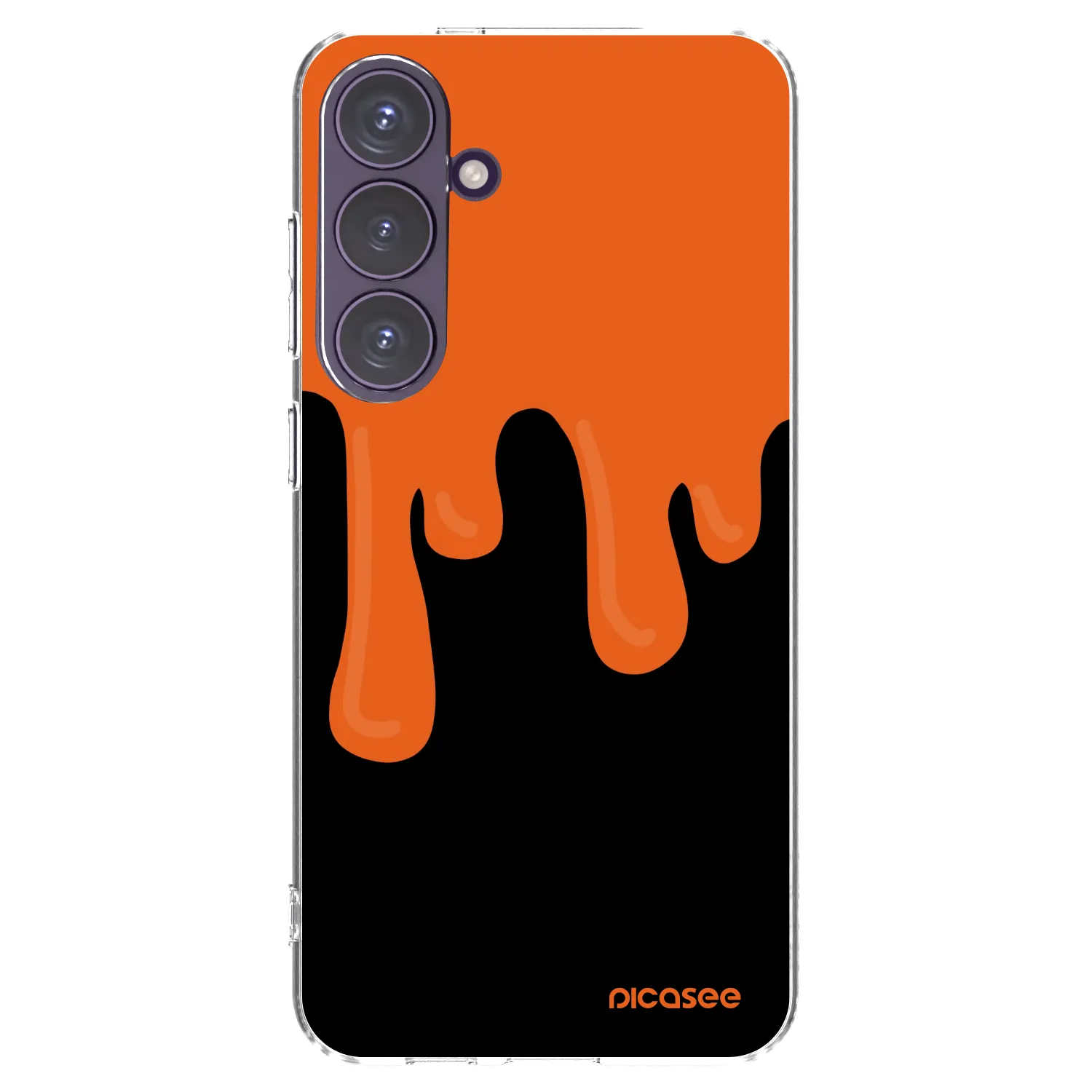 Picasee Samsung Galaxy S24+ S926B 5G Hülle - Transparentes Silikon - Orange spooky