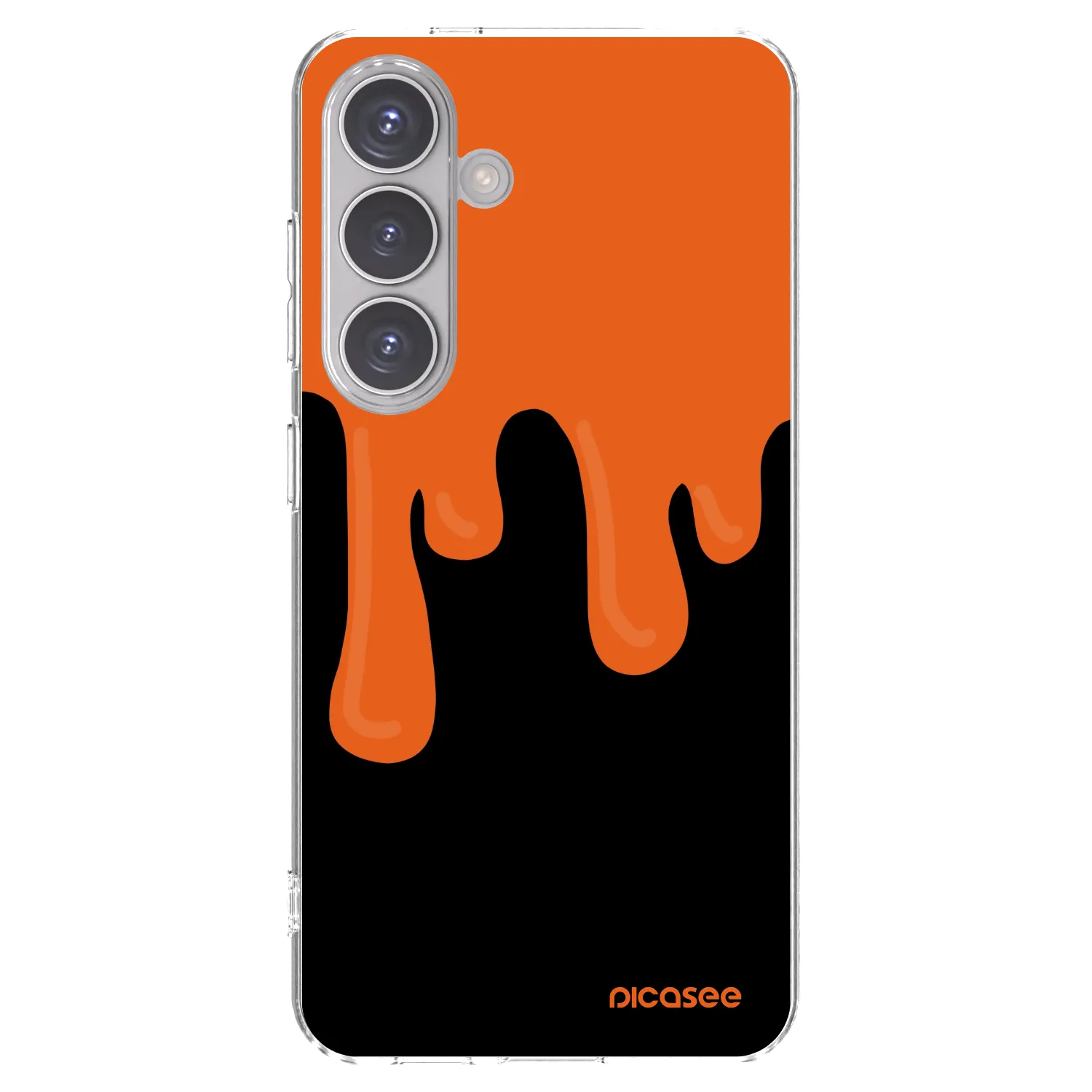Picasee Samsung Galaxy S24 S921B 5G Hülle - Transparentes Silikon - Orange spooky