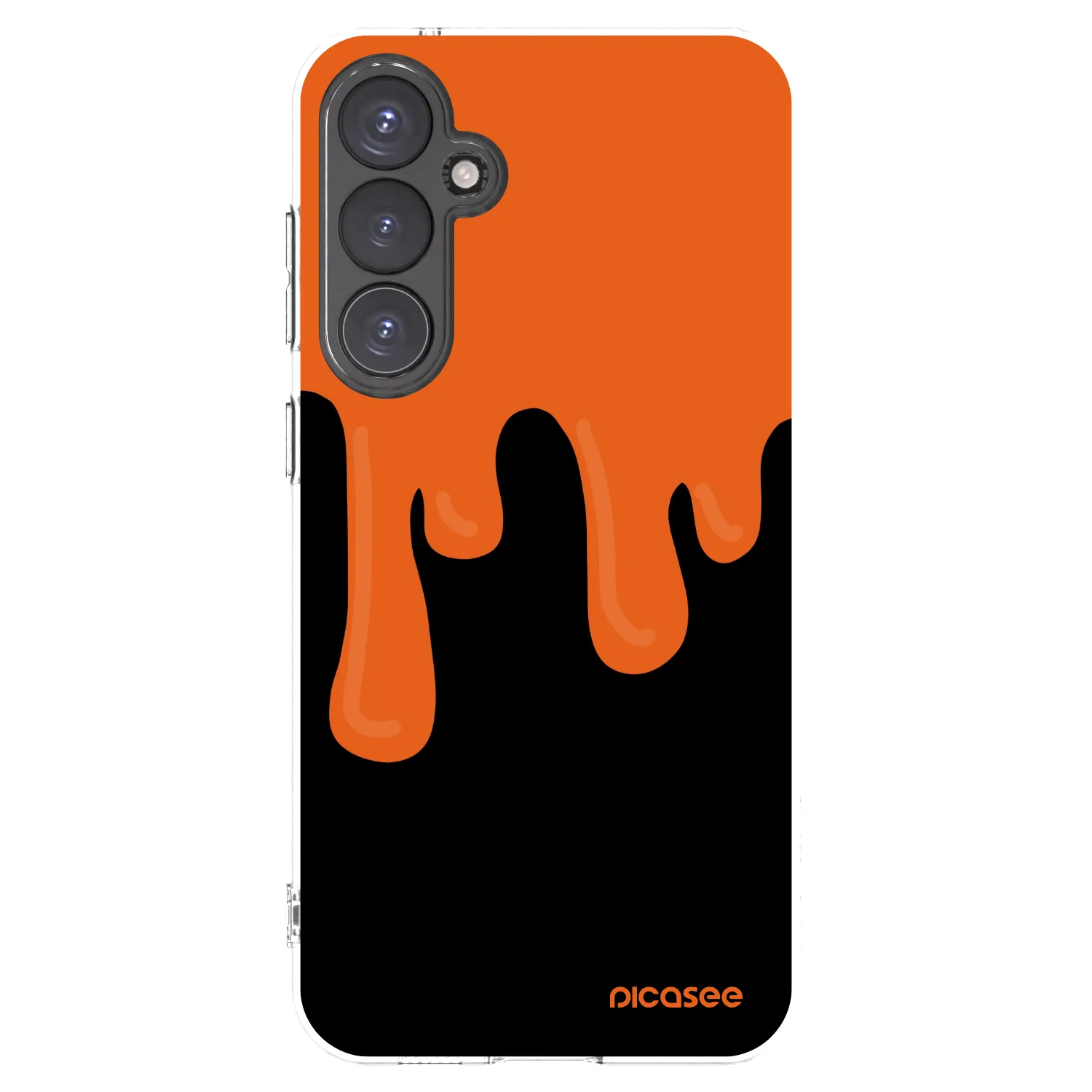 Picasee Samsung Galaxy S23 FE S711B Hülle - Transparentes Silikon - Orange spooky