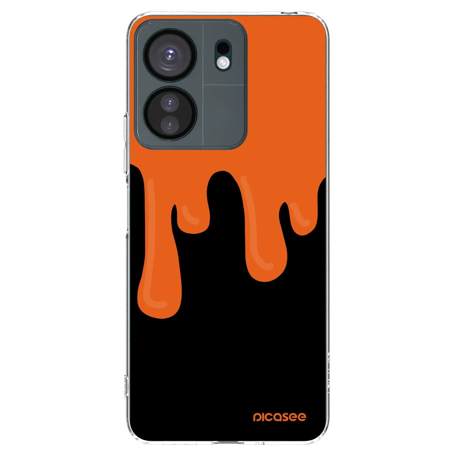 Picasee Xiaomi Redmi 13C 4G Hülle - Transparentes Silikon - Orange spooky