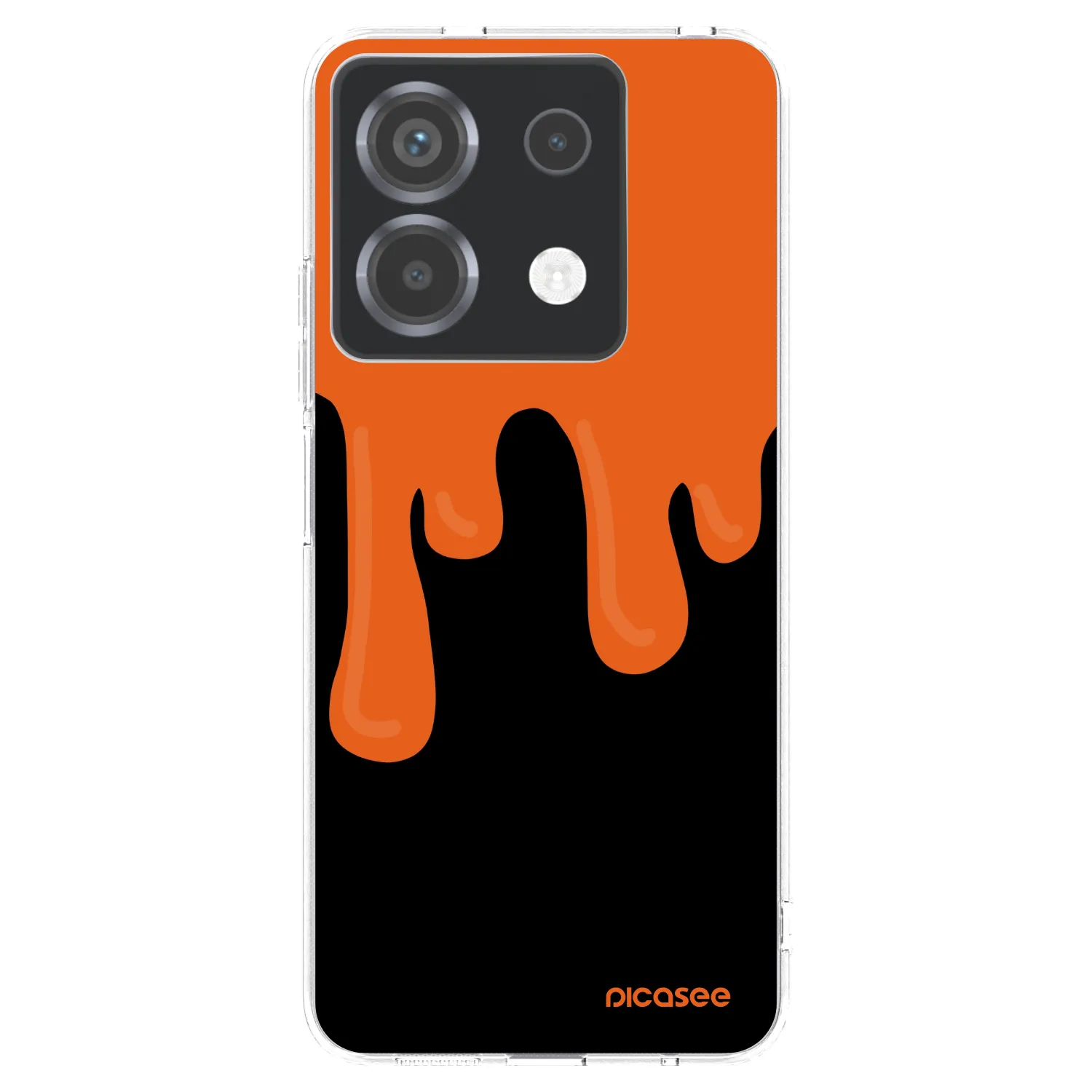 Picasee Xiaomi Poco X6 Hülle - Transparentes Silikon - Orange spooky
