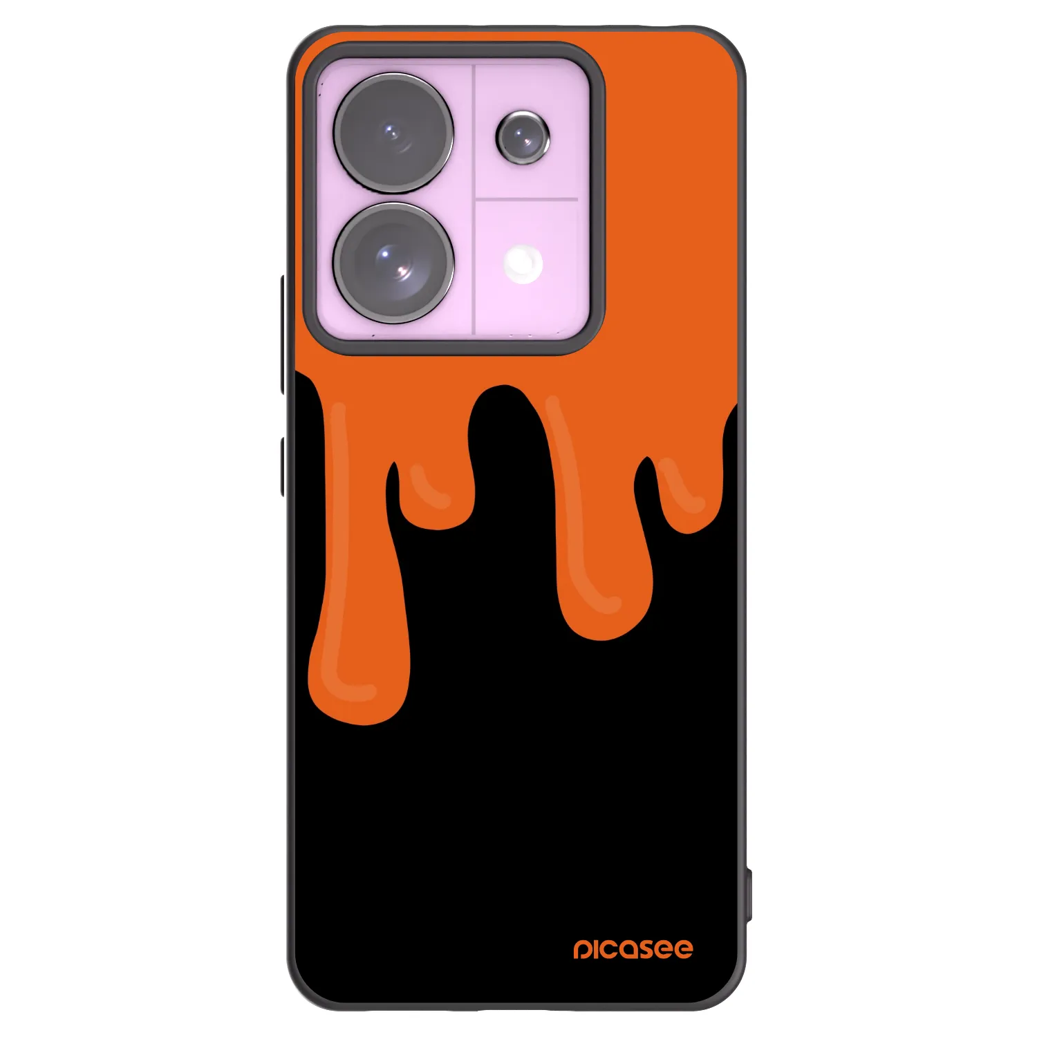 Picasee Xiaomi Redmi Note 13 Pro 5G Hülle - Schwarzes Silikon - Orange spooky