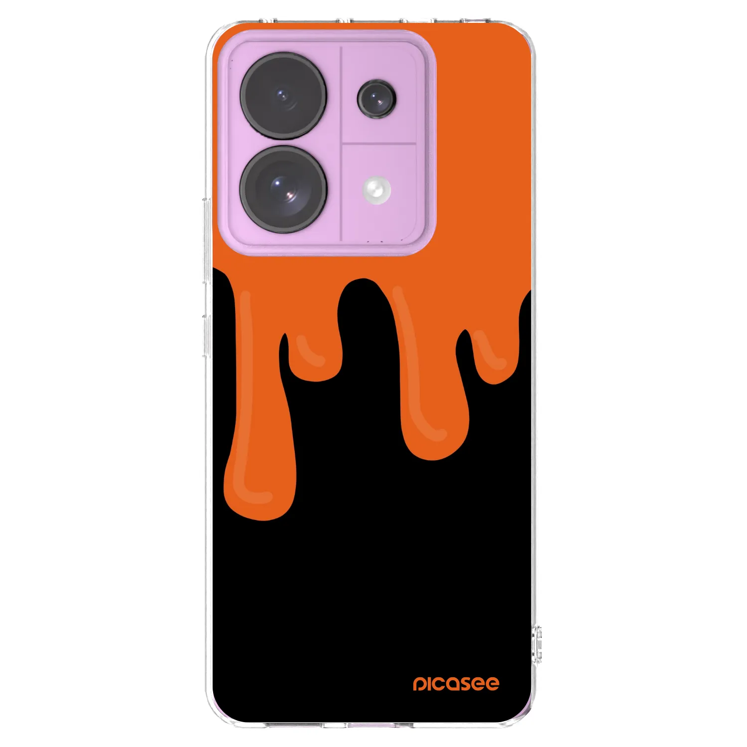 Picasee Xiaomi Redmi Note 13 Pro 5G Hülle - Transparentes Silikon - Orange spooky