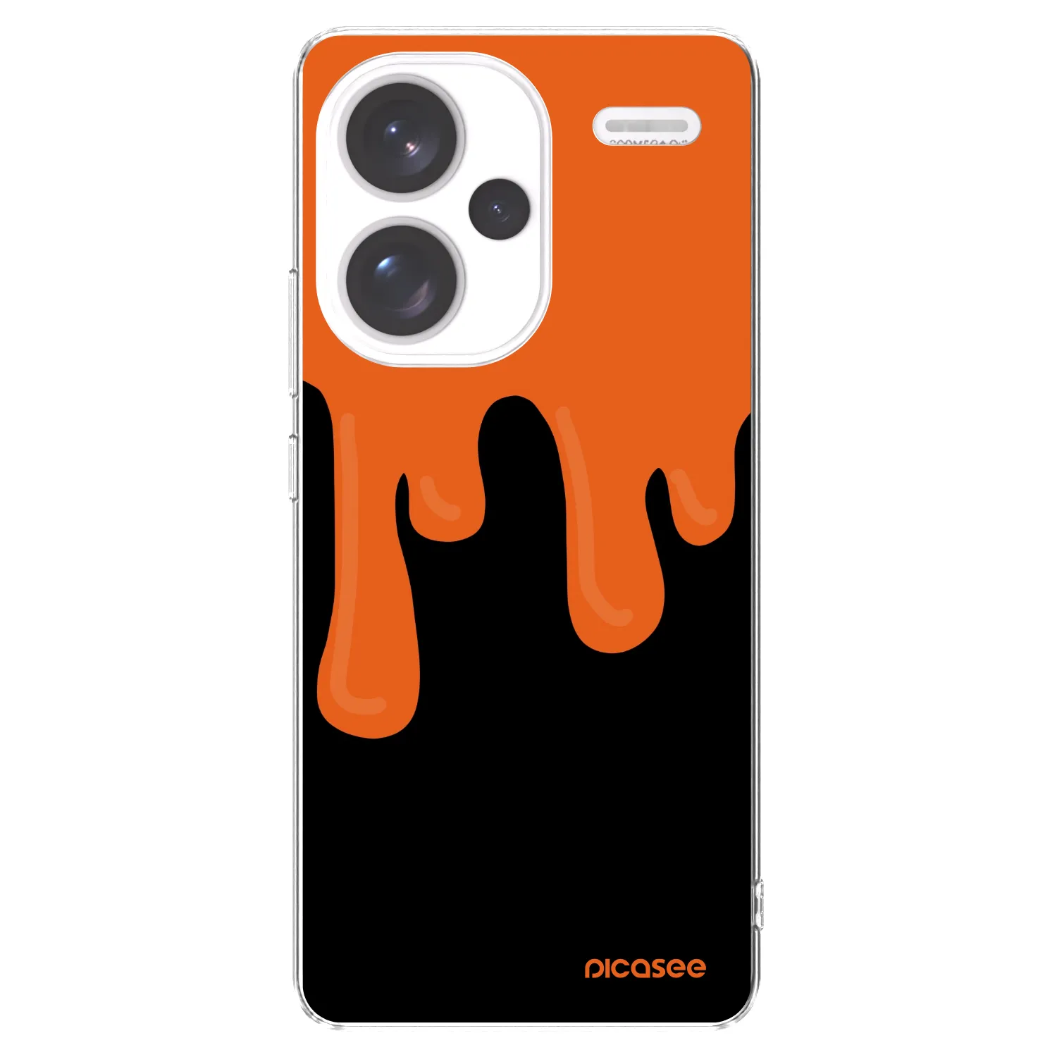 Picasee Xiaomi Redmi Note 13 Pro+ 5G Hülle - Transparentes Silikon - Orange spooky