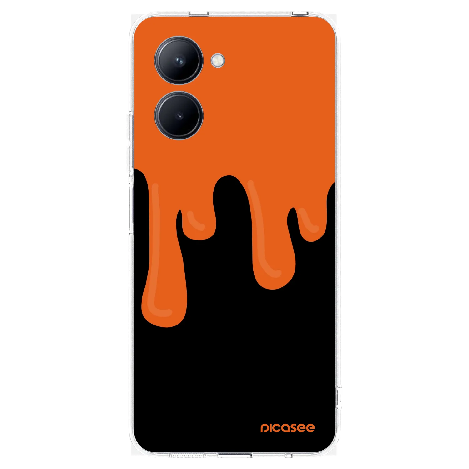 Picasee Realme C33 (2023) Hülle - Transparentes Silikon - Orange spooky