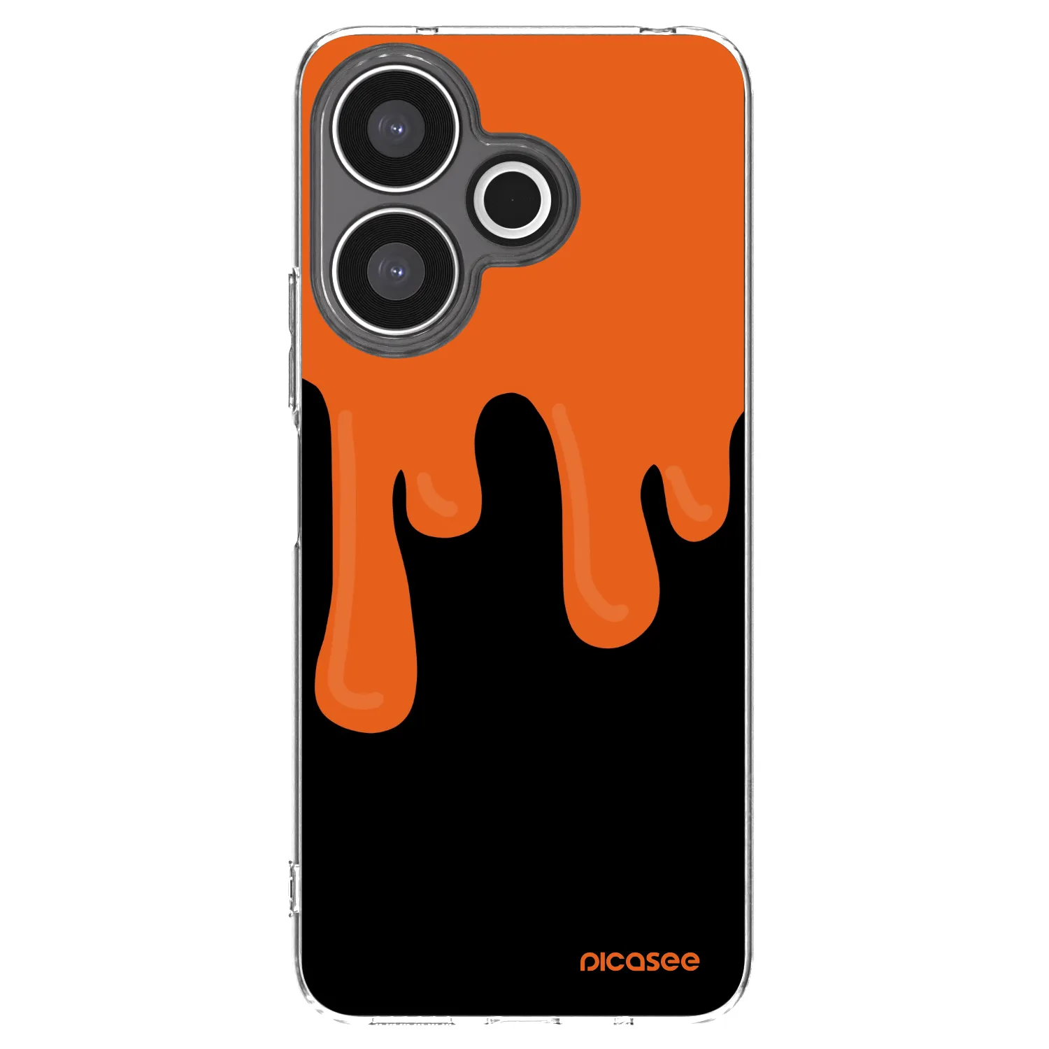 Picasee Xiaomi Redmi 13 4G Hülle - Transparentes Silikon - Orange spooky