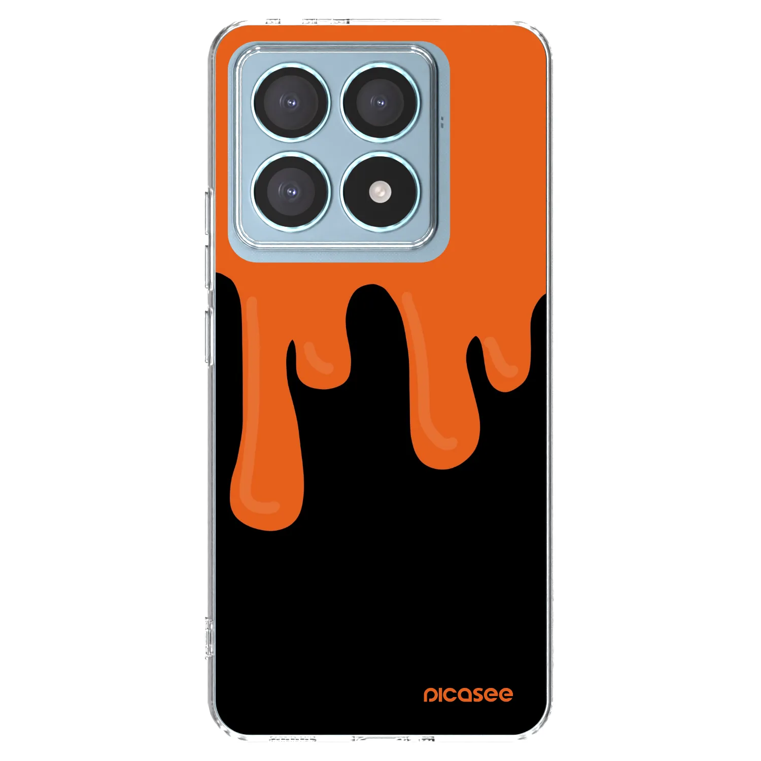Picasee Xiaomi 14T Pro Hülle - Transparentes Silikon - Orange spooky