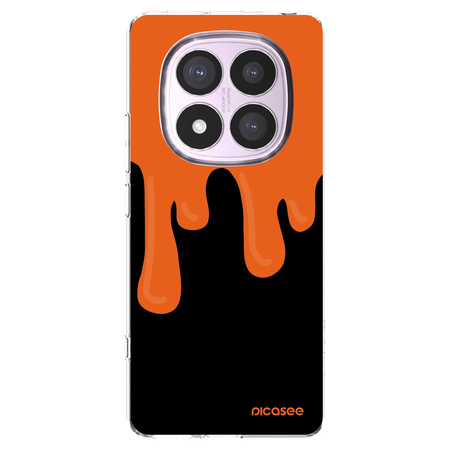 Picasee Xiaomi Redmi Note 14 Pro 5G Hülle - Transparentes Silikon - Orange spooky