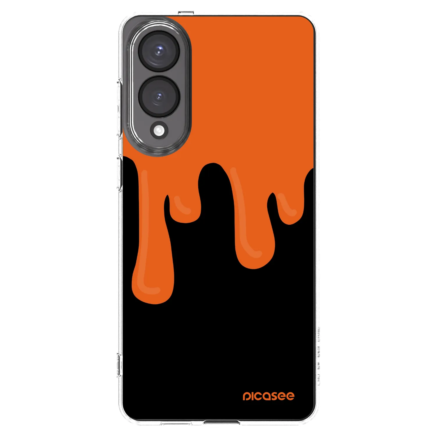 Picasee Samsung Galaxy S25 Edge 5G Hülle - Transparentes Silikon - Orange spooky