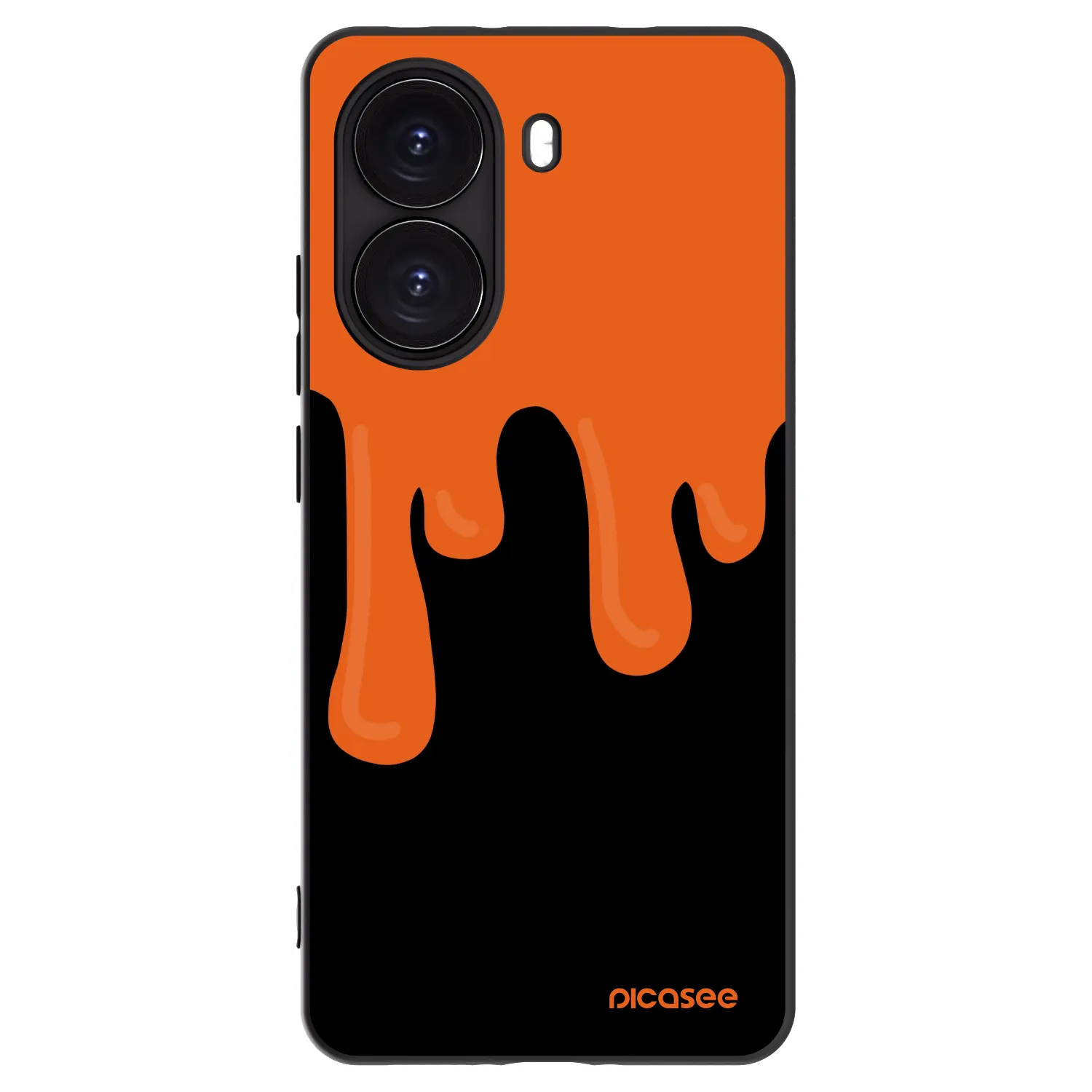 Picasee Xiaomi Poco X7 Pro 5G Hülle - Schwarzes Silikon - Orange spooky