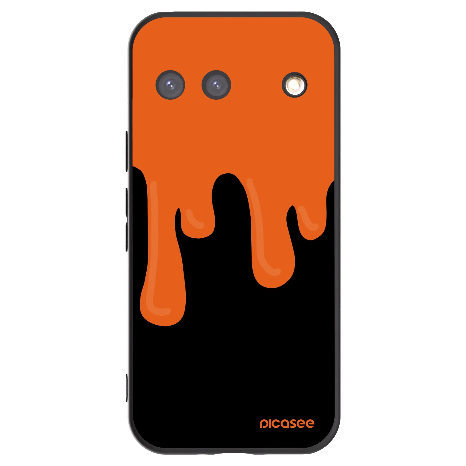 Picasee Google Pixel 9 Hülle - Schwarzes Silikon - Orange spooky
