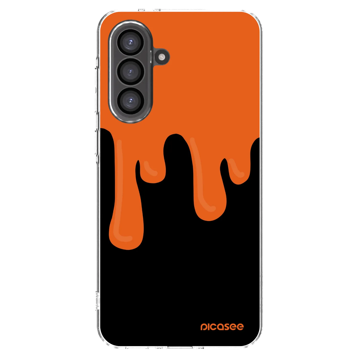 Picasee Samsung Galaxy A36 5G Hülle - Transparentes Silikon - Orange spooky