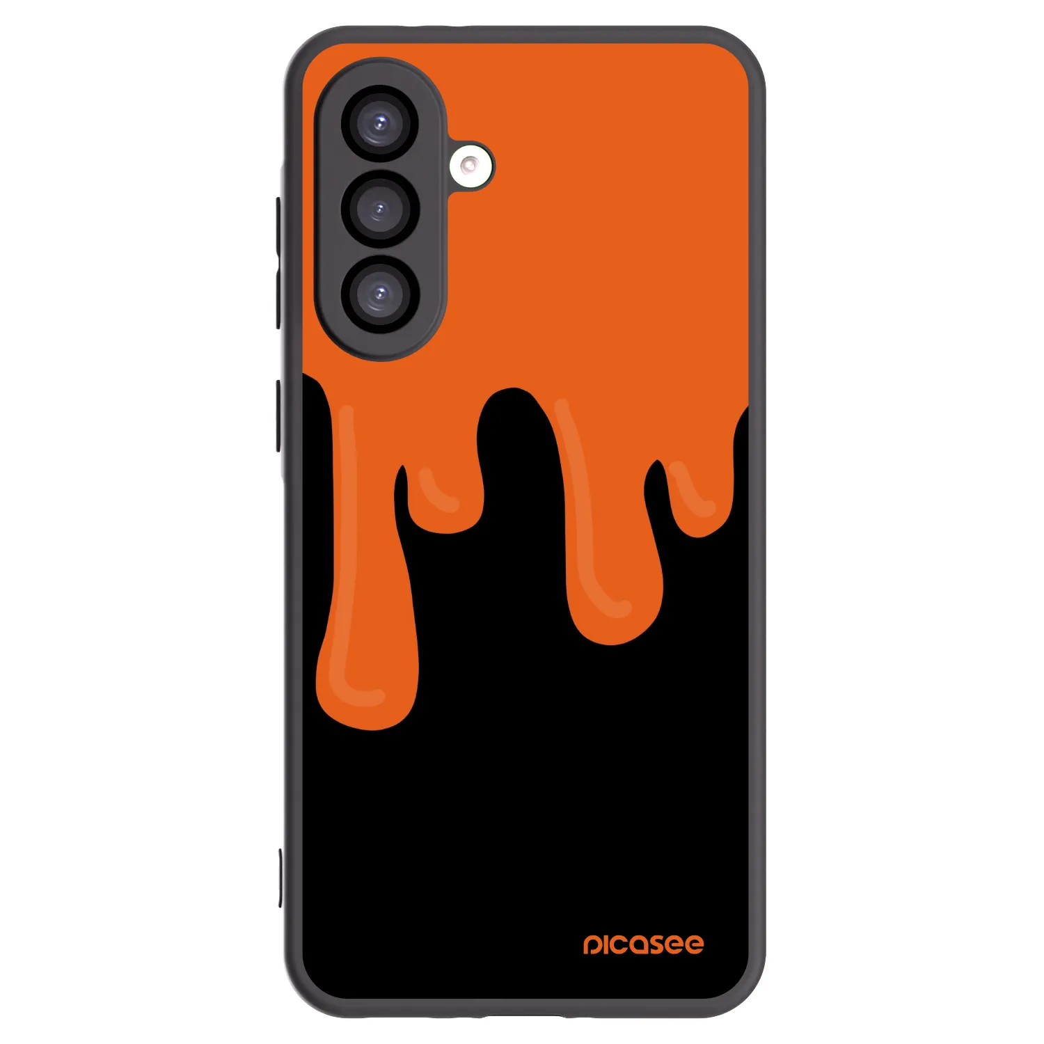 Picasee Samsung Galaxy A26 5G A266B Hülle - Schwarzes Silikon - Orange spooky