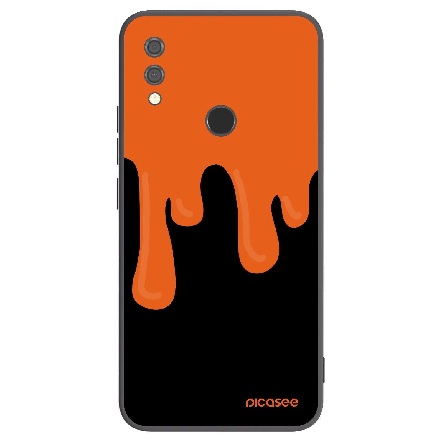 Picasee Xiaomi Redmi Note 7 Hülle - Schwarzes Silikon - Orange spooky