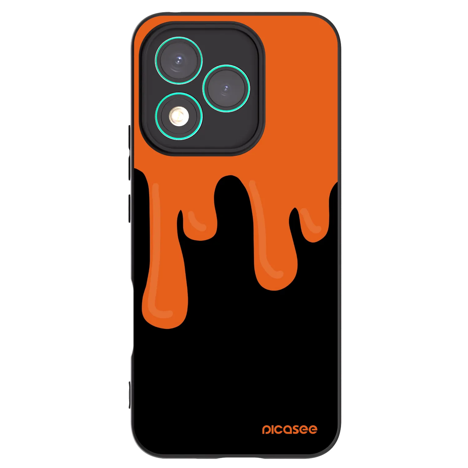 Picasee Honor 400 Lite 5G Hülle - Schwarzes Silikon - Orange spooky