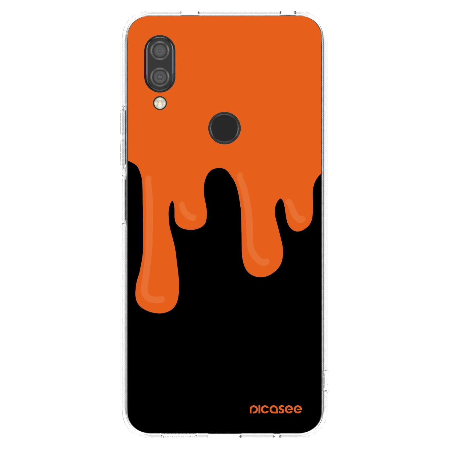 Picasee Xiaomi Redmi 7 Hülle - Transparentes Silikon - Orange spooky