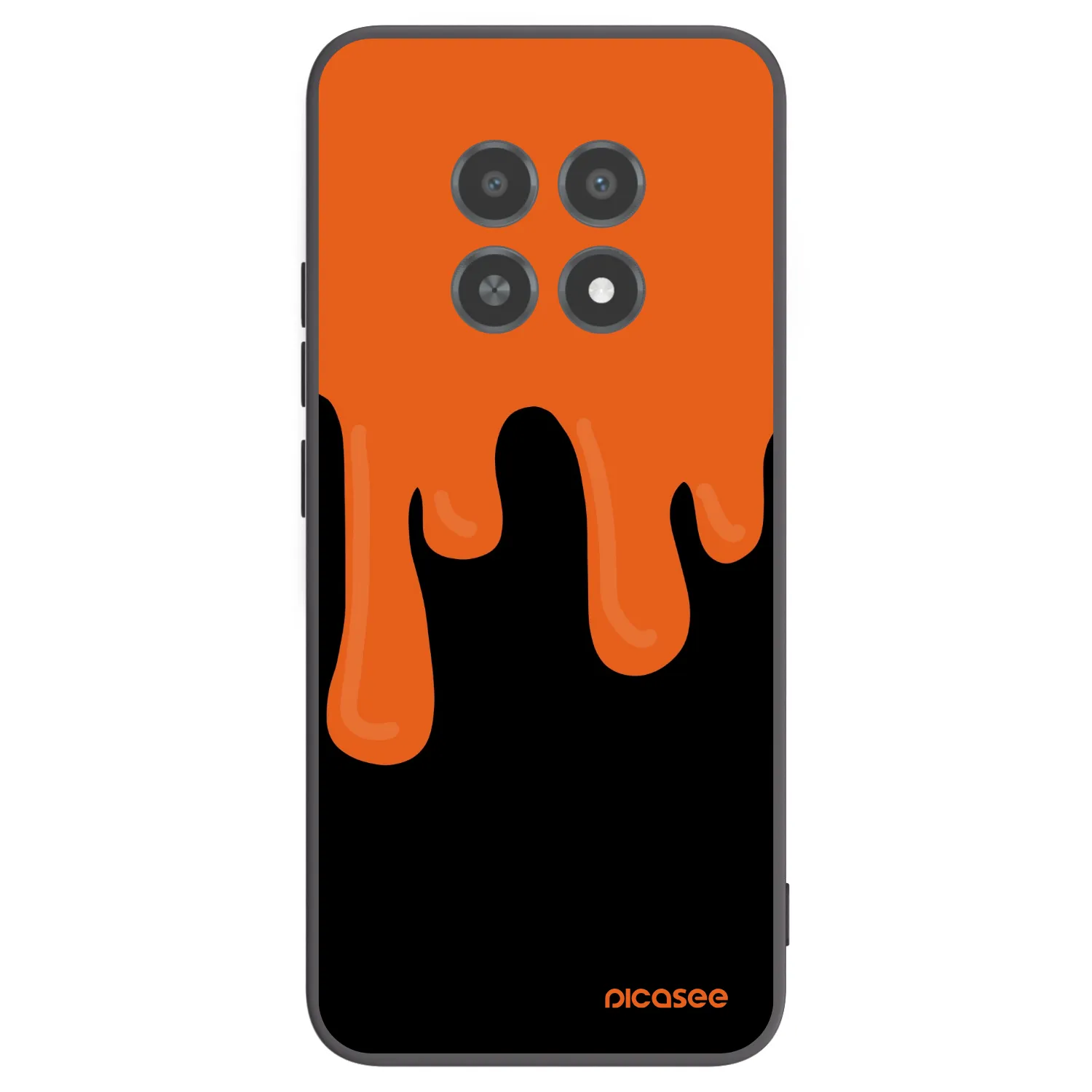 Picasee Realme 12X Hülle - Schwarzes Silikon - Orange spooky