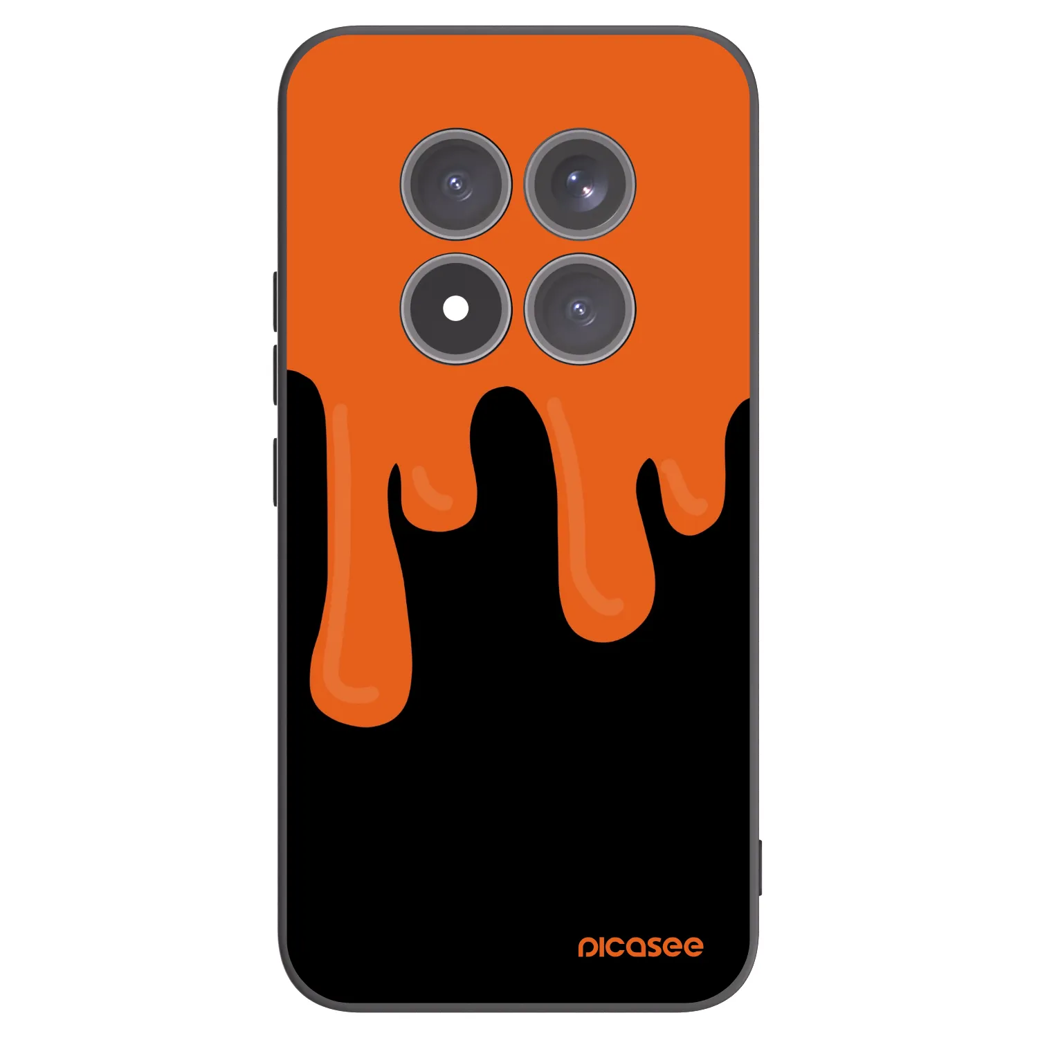 Picasee Xiaomi Redmi Note 15 Pro+ Hülle - Schwarzes Silikon - Orange spooky