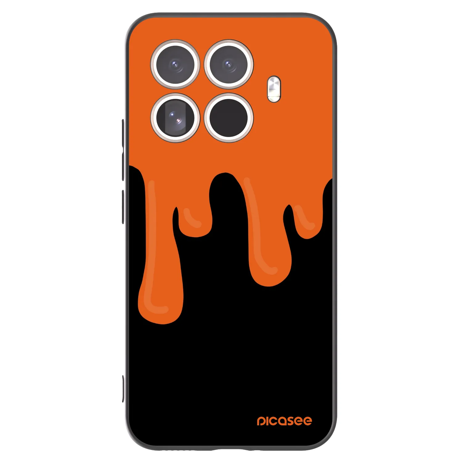 Picasee Xiaomi 15T Pro Hülle - Schwarzes Silikon - Orange spooky