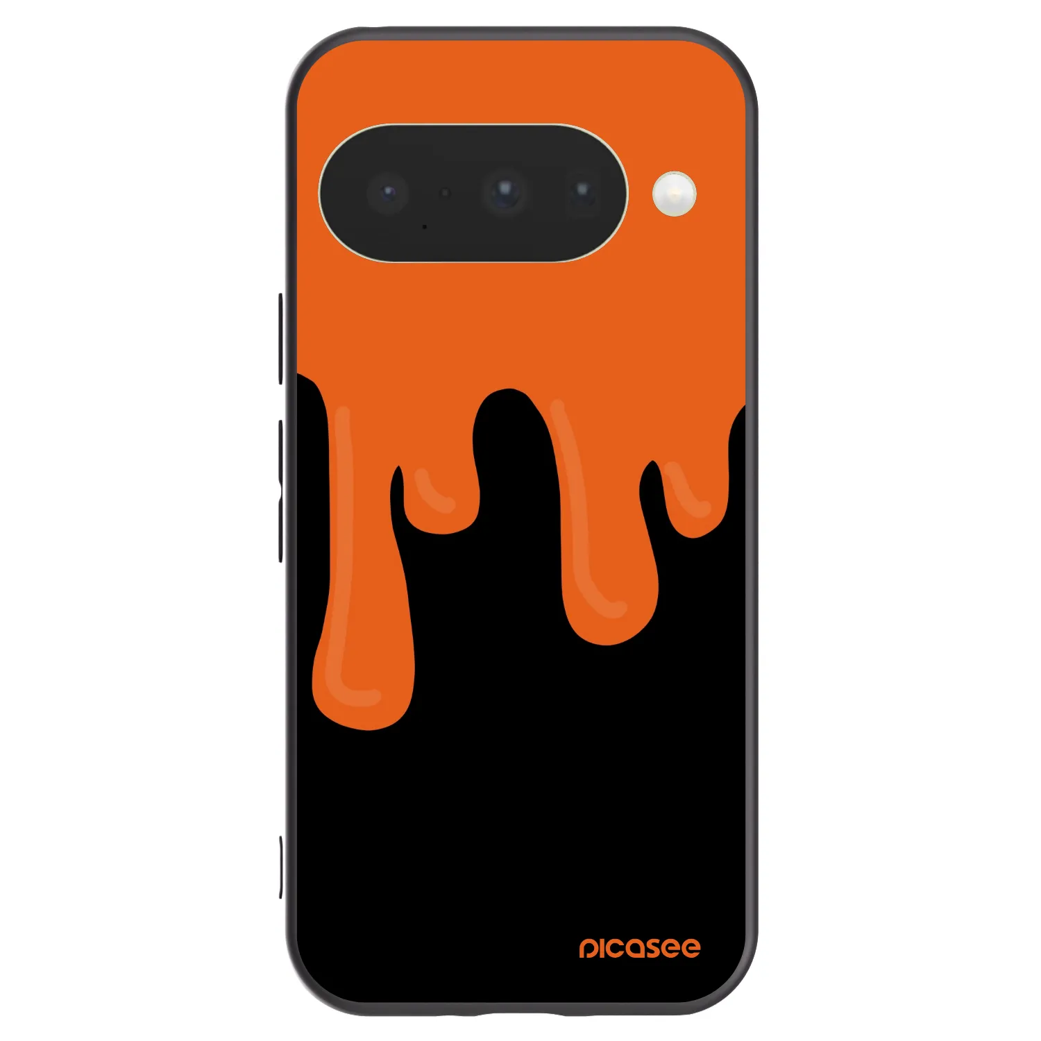 Picasee Google Pixel 10 Hülle - Schwarzes Silikon - Orange spooky
