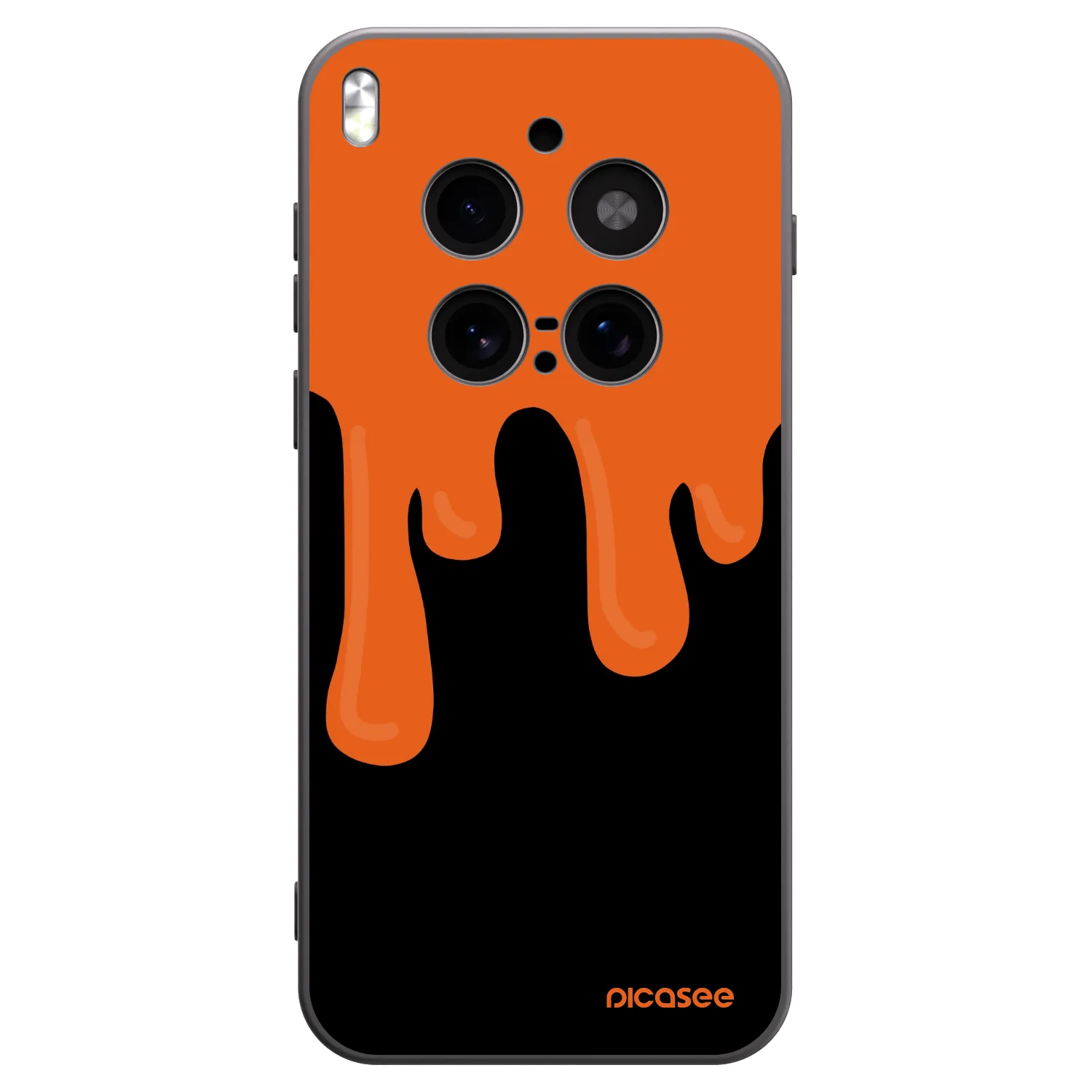 Picasee Vivo X300 Pro Hülle - Schwarzes Silikon - Orange spooky