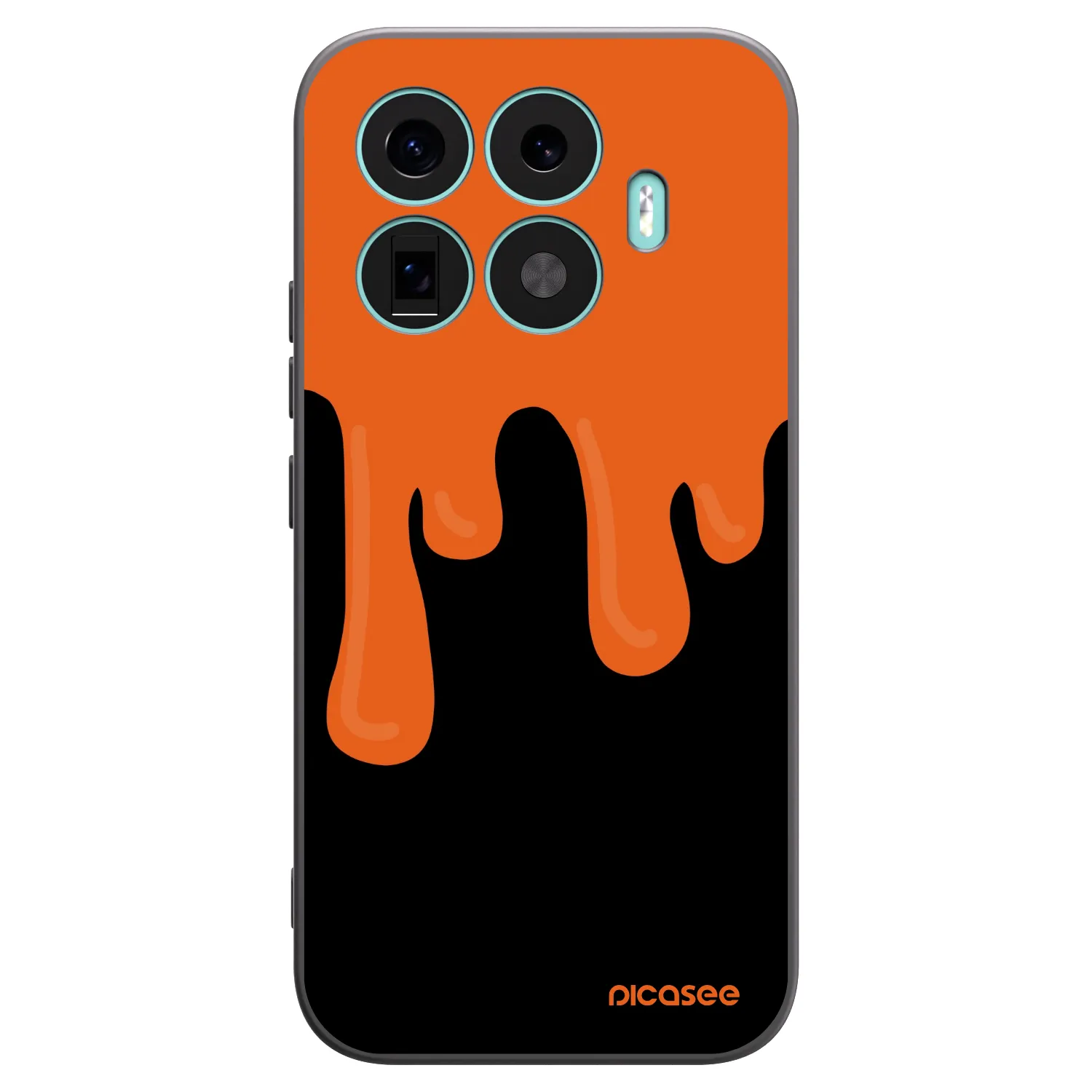 Picasee Xiaomi 17T Hülle - Schwarzes Silikon - Orange spooky