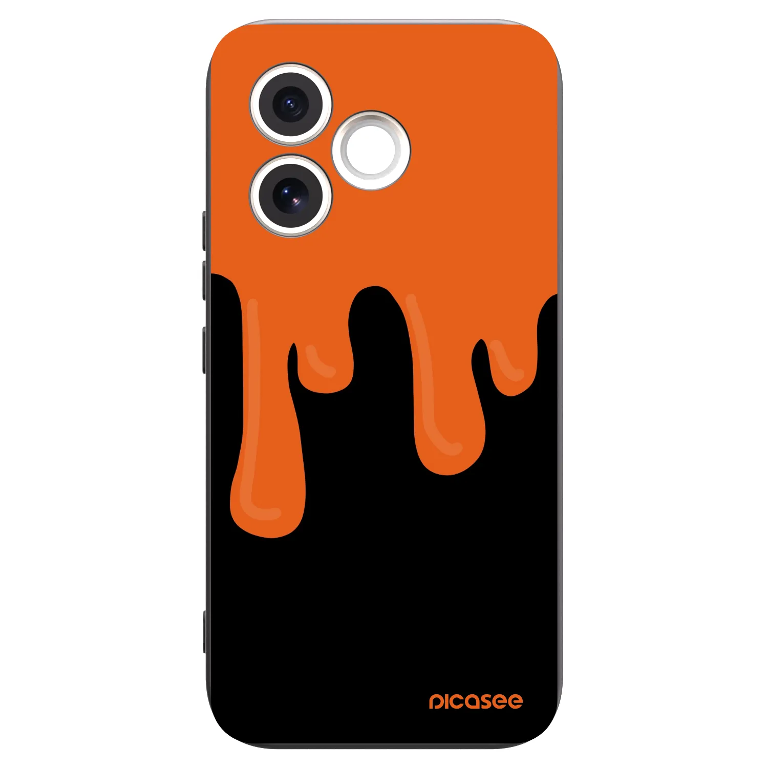 Picasee Honor 600 Lite Hülle - Schwarzes Silikon - Orange spooky